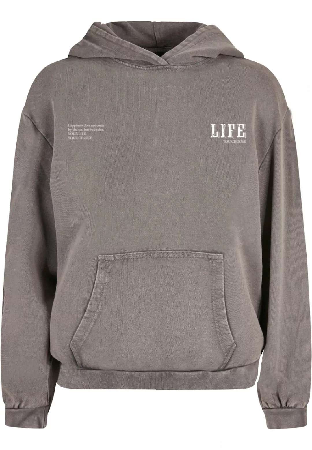 Merchcode Kapuzenpullover "Merchcode Damen Ladies Life Acid Washed Oversize günstig online kaufen