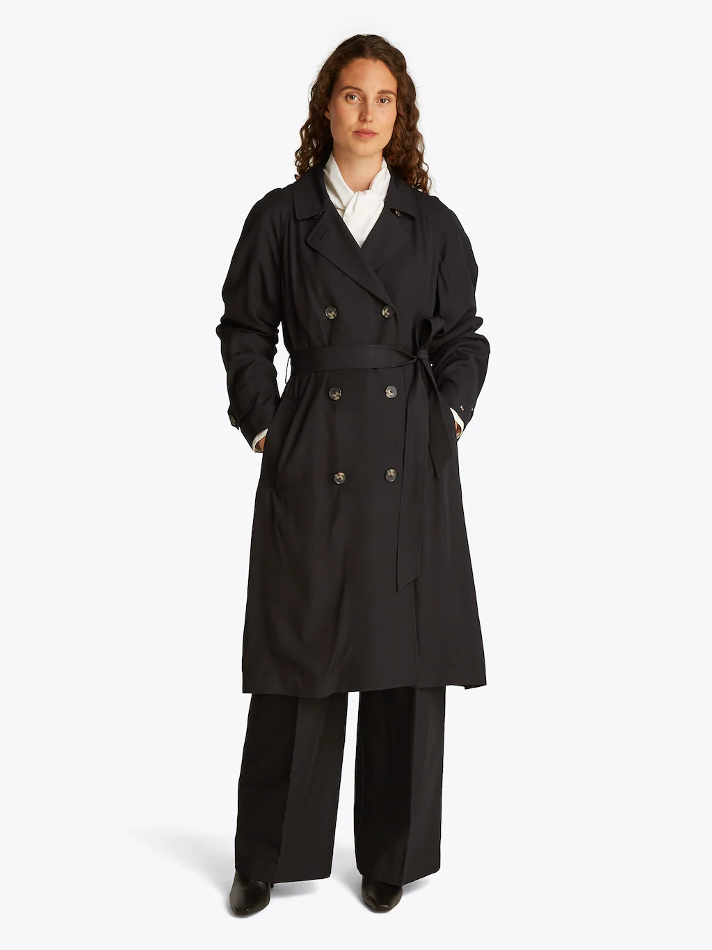 Tommy Hilfiger Trenchcoat "ESSENTIAL FLUID TRENCH", mit Gürtel, mit Rückenp günstig online kaufen