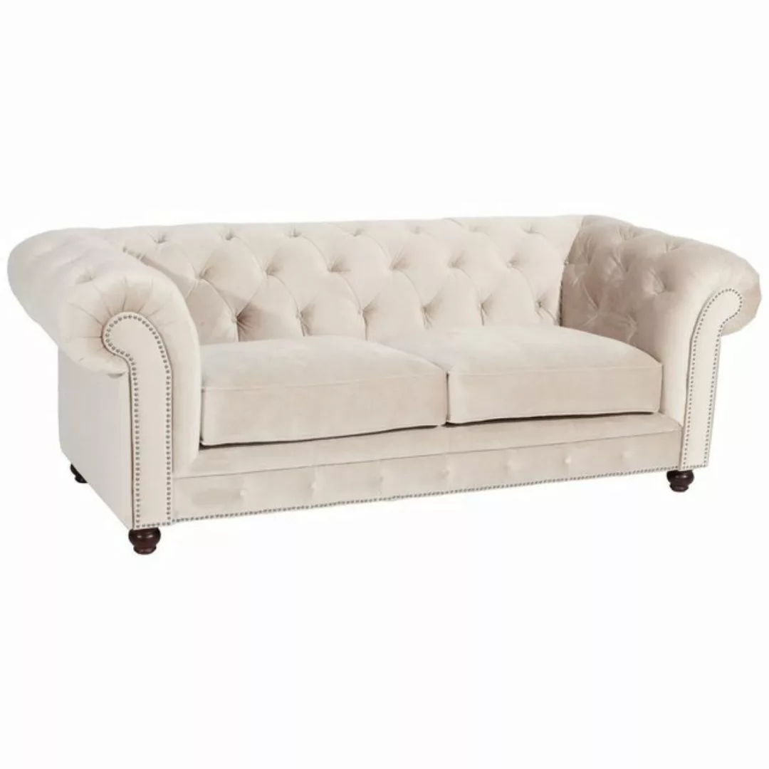 58 aufm Kessel Sofa 2,5-Sitzer Kathe Bezug Samtvelours Buche nussbaum dunke günstig online kaufen