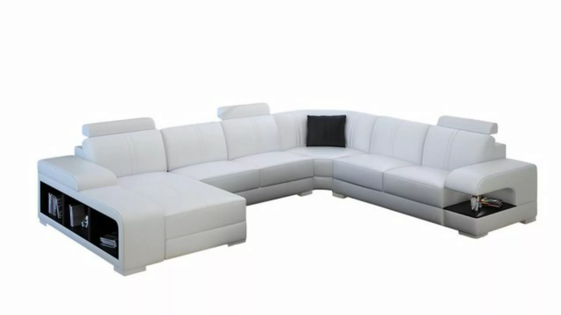 Xlmoebel Sofa Neues modernes Ecksofa Ledercouch Wohnlandschaft Design Couch günstig online kaufen