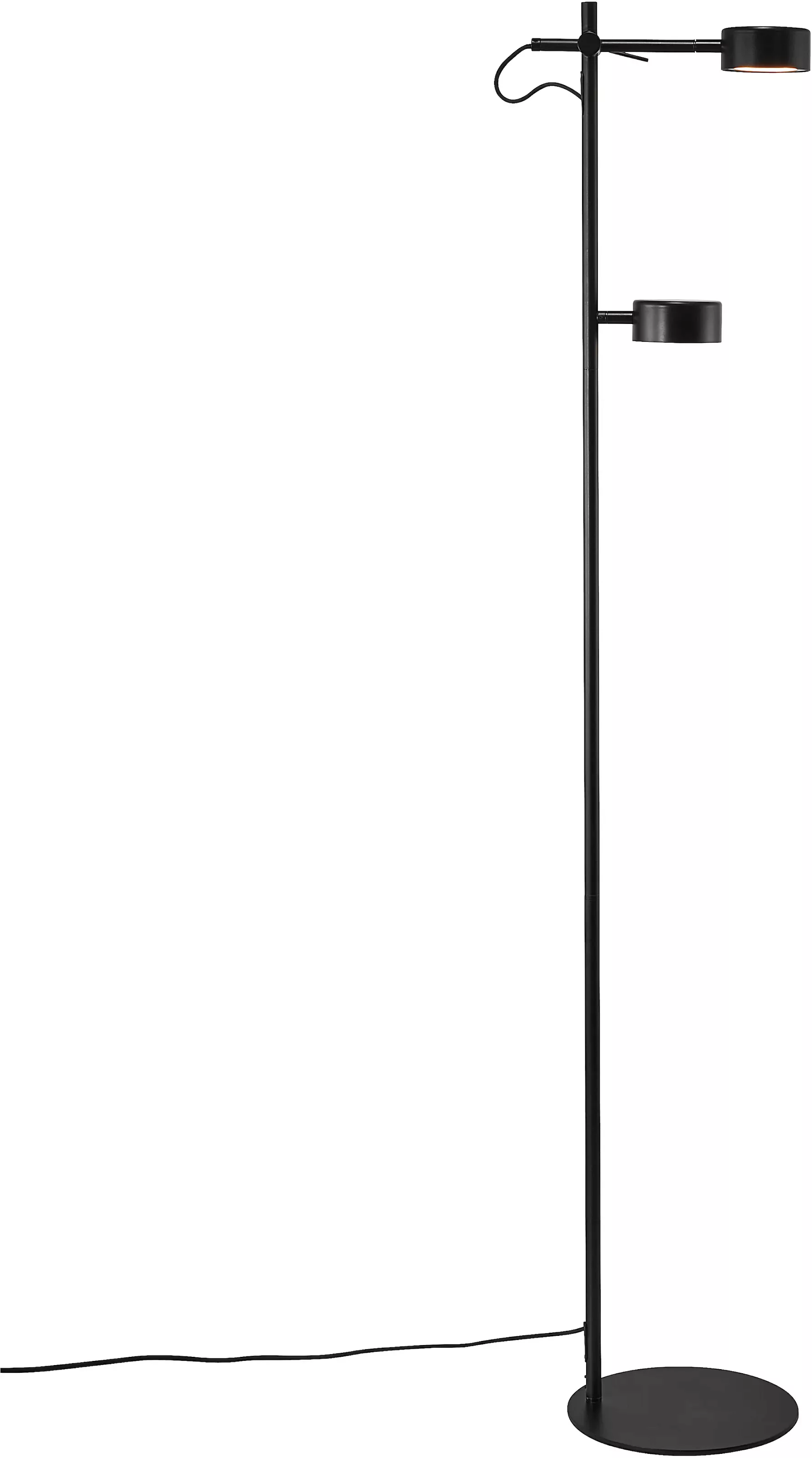 LED Stehleuchte Clyde in Schwarz 2x 5W 700lm günstig online kaufen