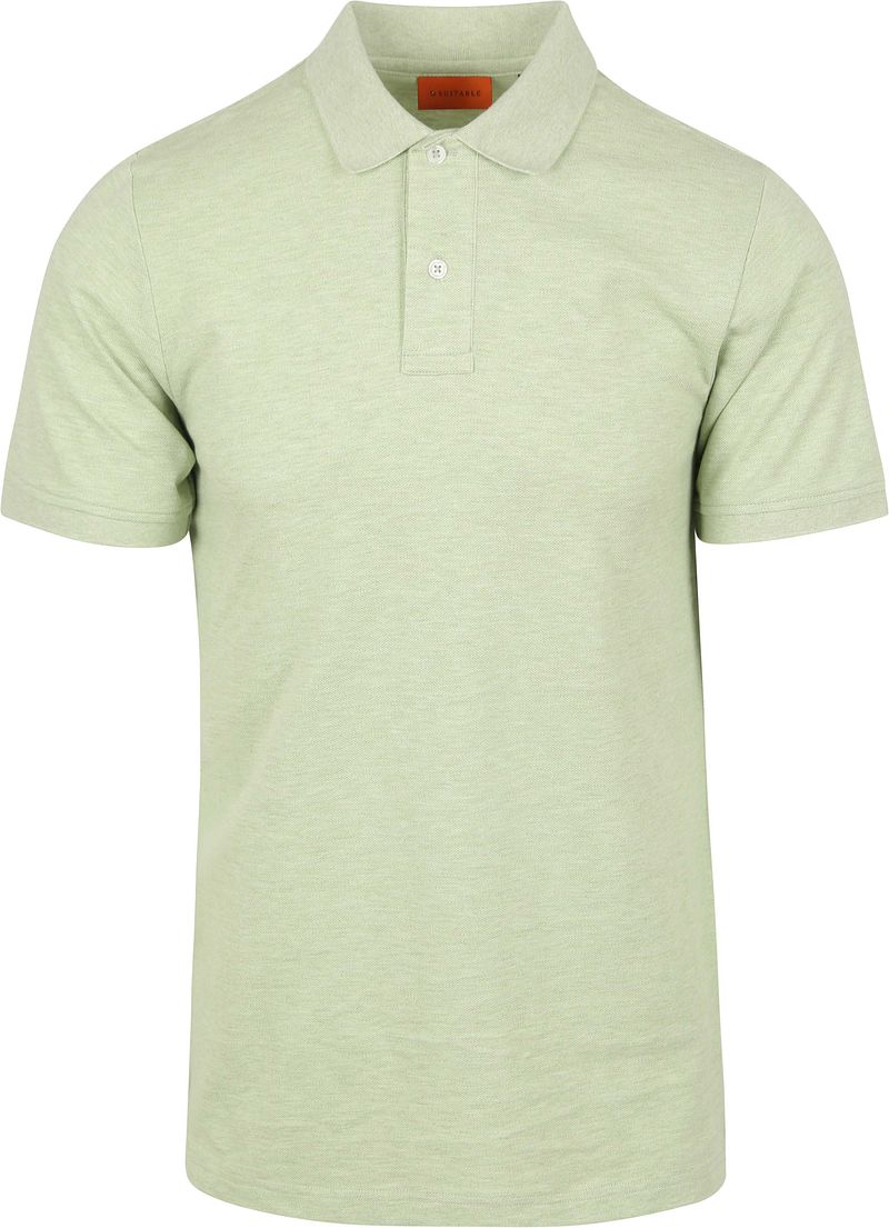 Suitable Mang Poloshirt Hellgrün  - Größe L günstig online kaufen