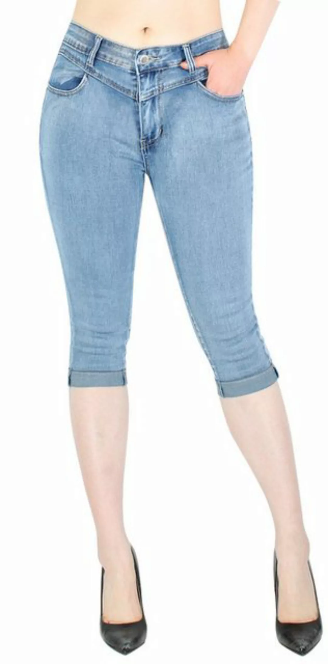 dy_mode 3/4-Jeans Damen Capri Jeans 3/4 Jeanshose Skinny Fit Stretchjeans P günstig online kaufen