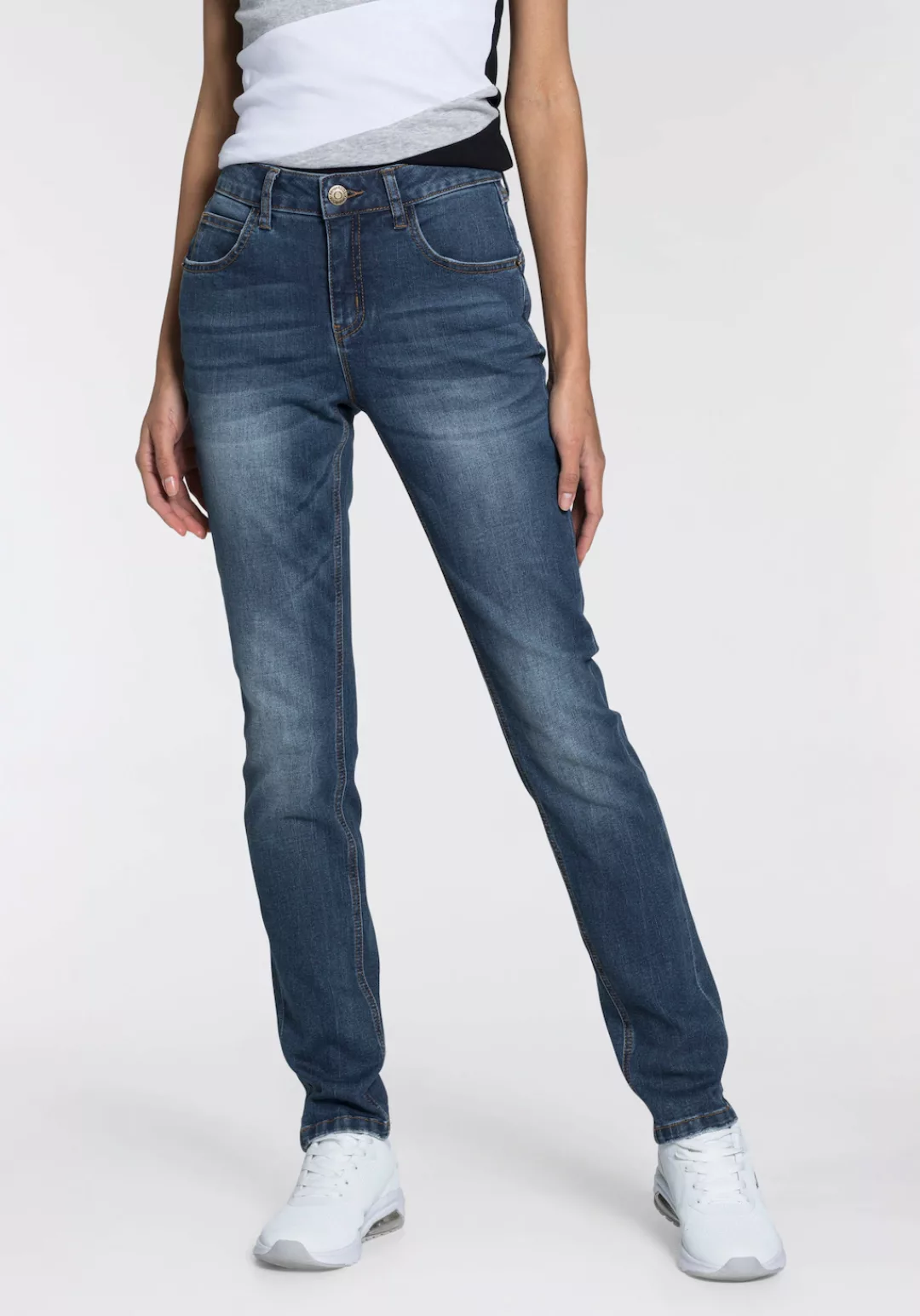 KangaROOS Relax-fit-Jeans RELAX-FIT HIGH WAIST knöchelfreie Schnittform, kr günstig online kaufen