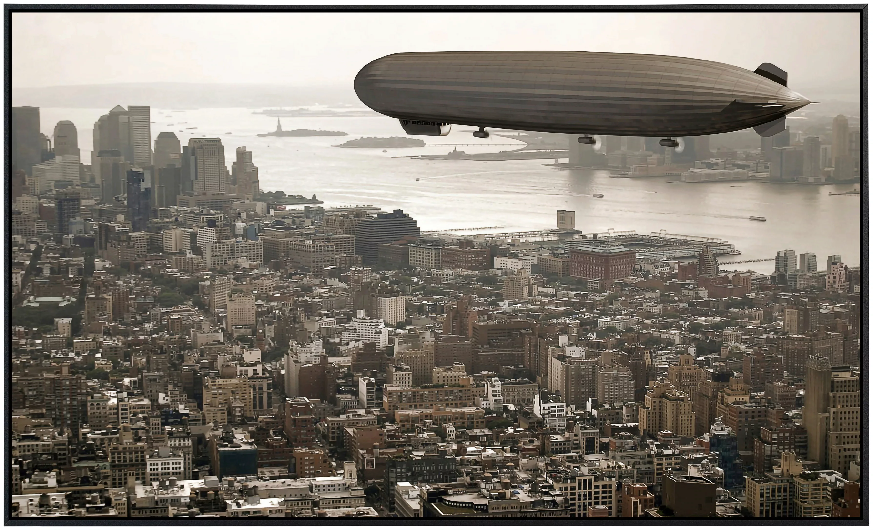 Papermoon Infrarotheizung »Zeppelin über New York« günstig online kaufen