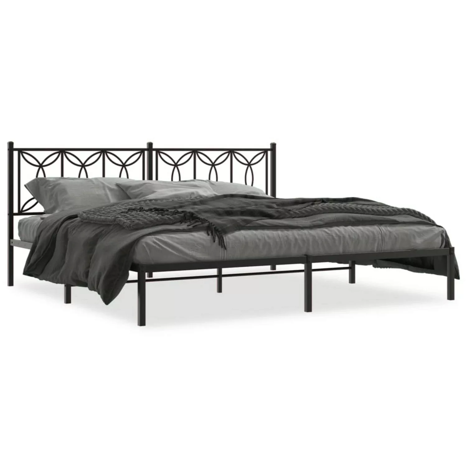 vidaXL Bettgestell mit Kopfteil Metall Schwarz 193x203 cm Modell 92101269 günstig online kaufen