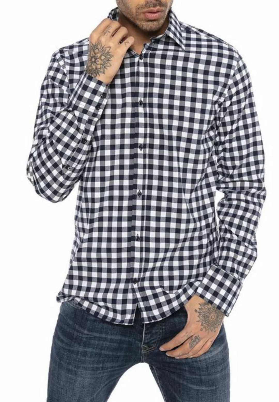 RedBridge Karohemd Casual Plaid Modern Fit Premium Qualität günstig online kaufen