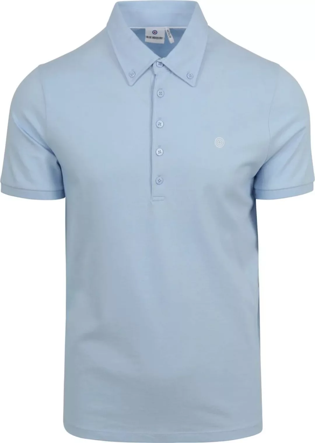 Blue Industry Piqué Poloshirt Hellblau  - Größe M günstig online kaufen