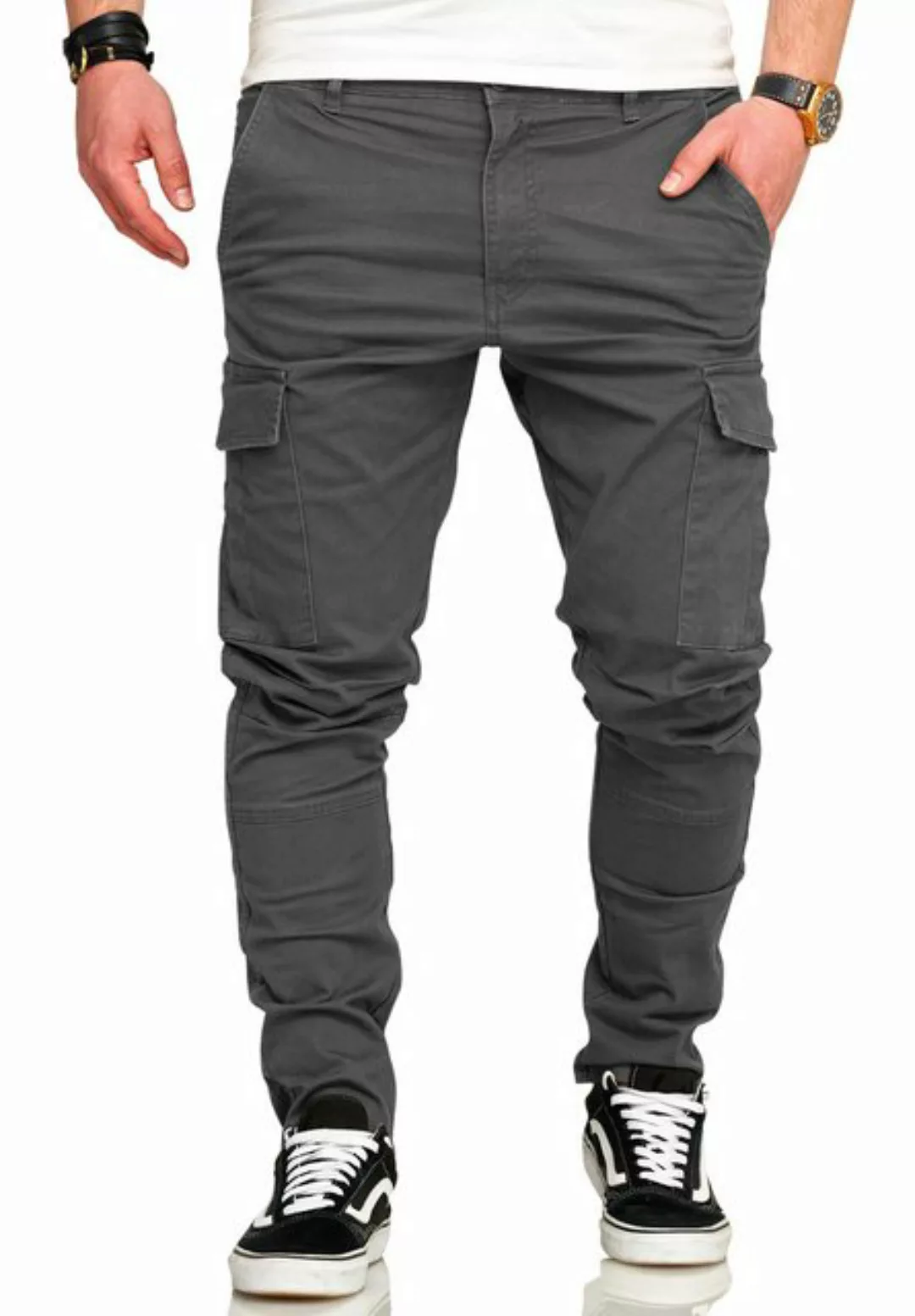 behype Cargohose BHTROJAN Herren Chino Jeans Hose Cargojeans Stoffhose Frei günstig online kaufen