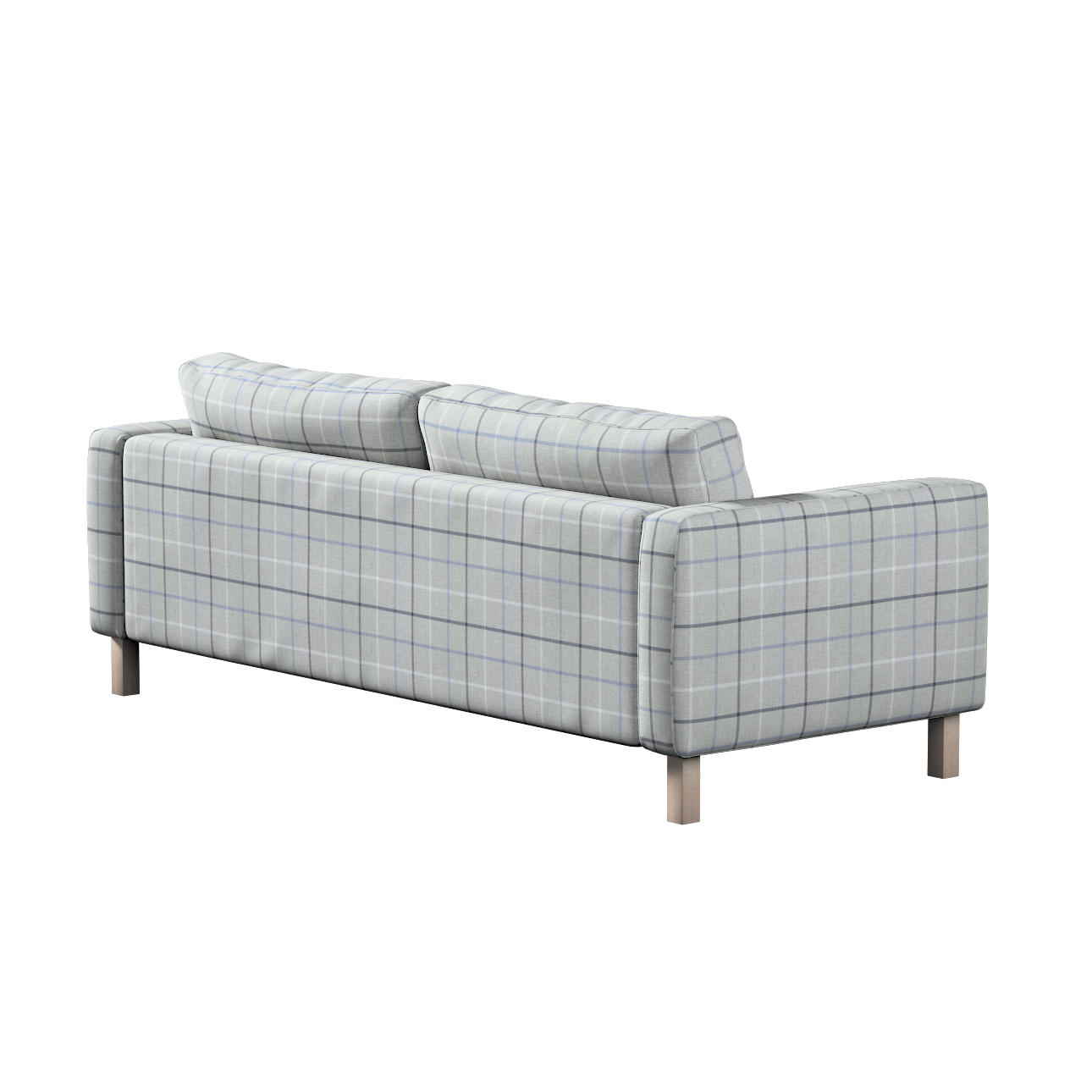 Bezug für Karlstad 3-Sitzer Sofa nicht ausklappbar, kurz, hellblau- grau, B günstig online kaufen