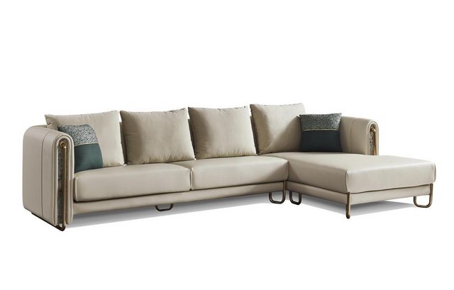 Xlmoebel Ecksofa Neues Ledersofa in L-Form mit stilvollem Design für Wohnla günstig online kaufen