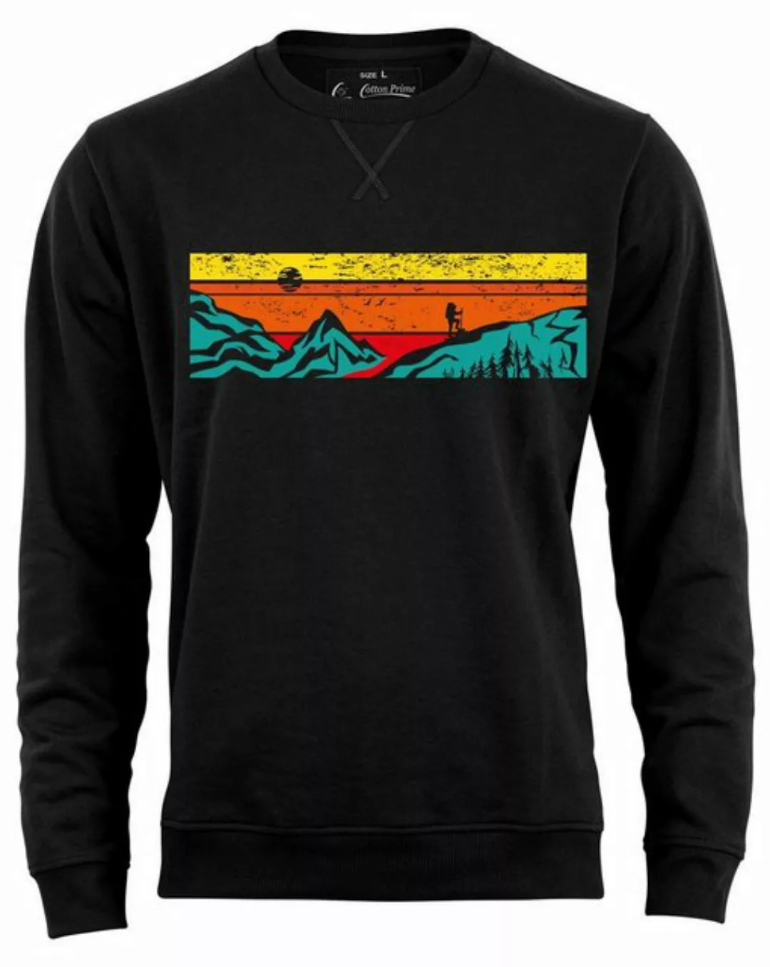 Cotton Prime® Sweatshirt Let's Hiking mit weichem Innenfleece günstig online kaufen