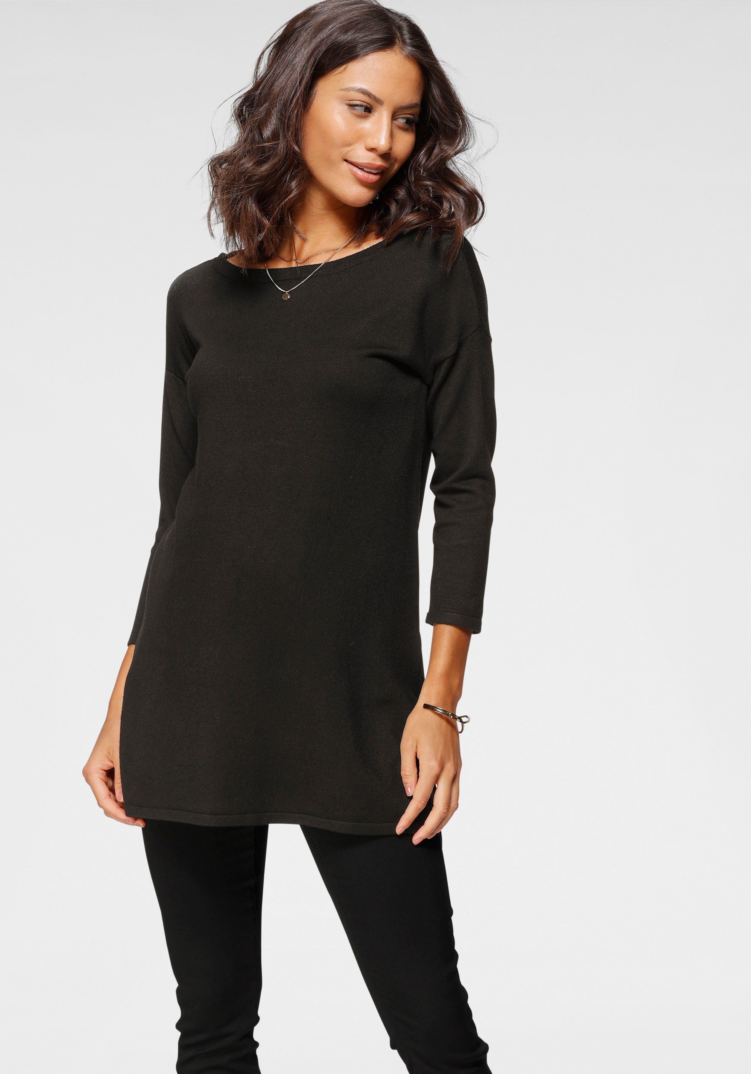 Laura Scott Longpullover mit Seitenschlitz günstig online kaufen