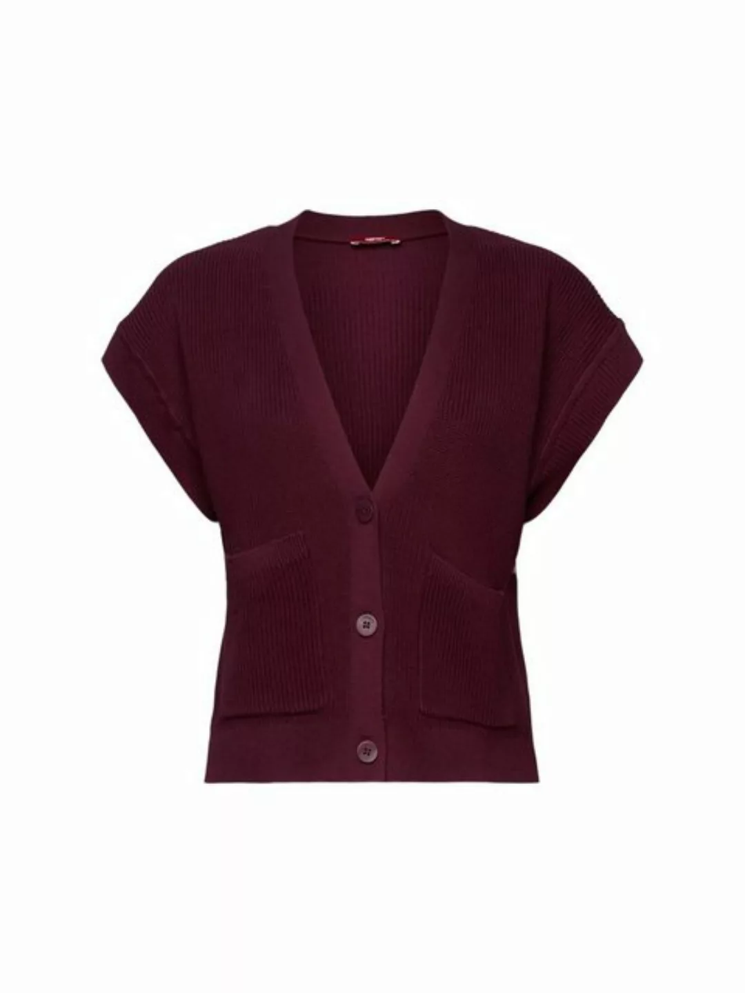Esprit Collection Strickjacke Ärmelloser Cardigan, 100 % Baumwolle (1-tlg) günstig online kaufen