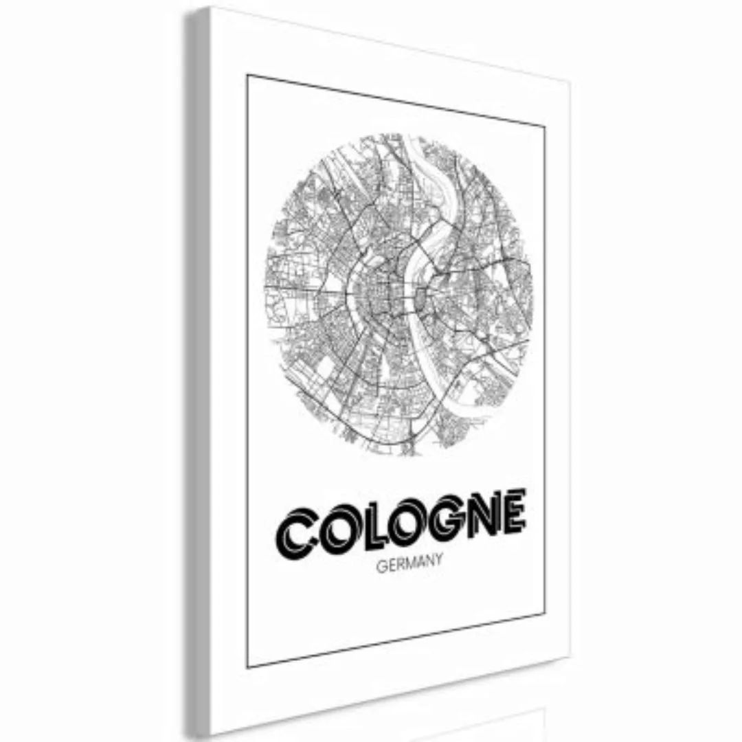 artgeist Wandbild Retro Cologne (1 Part) Vertical schwarz/weiß Gr. 40 x 60 günstig online kaufen