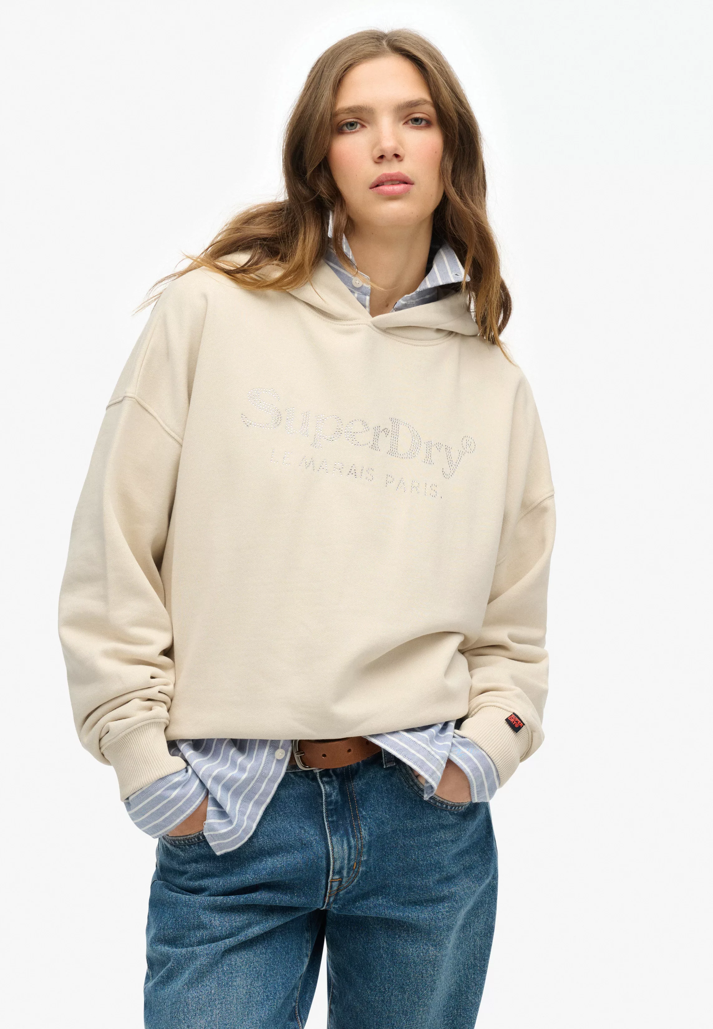 Superdry Kapuzensweatshirt "VENUE METALLIC RELAXED HOOD" günstig online kaufen