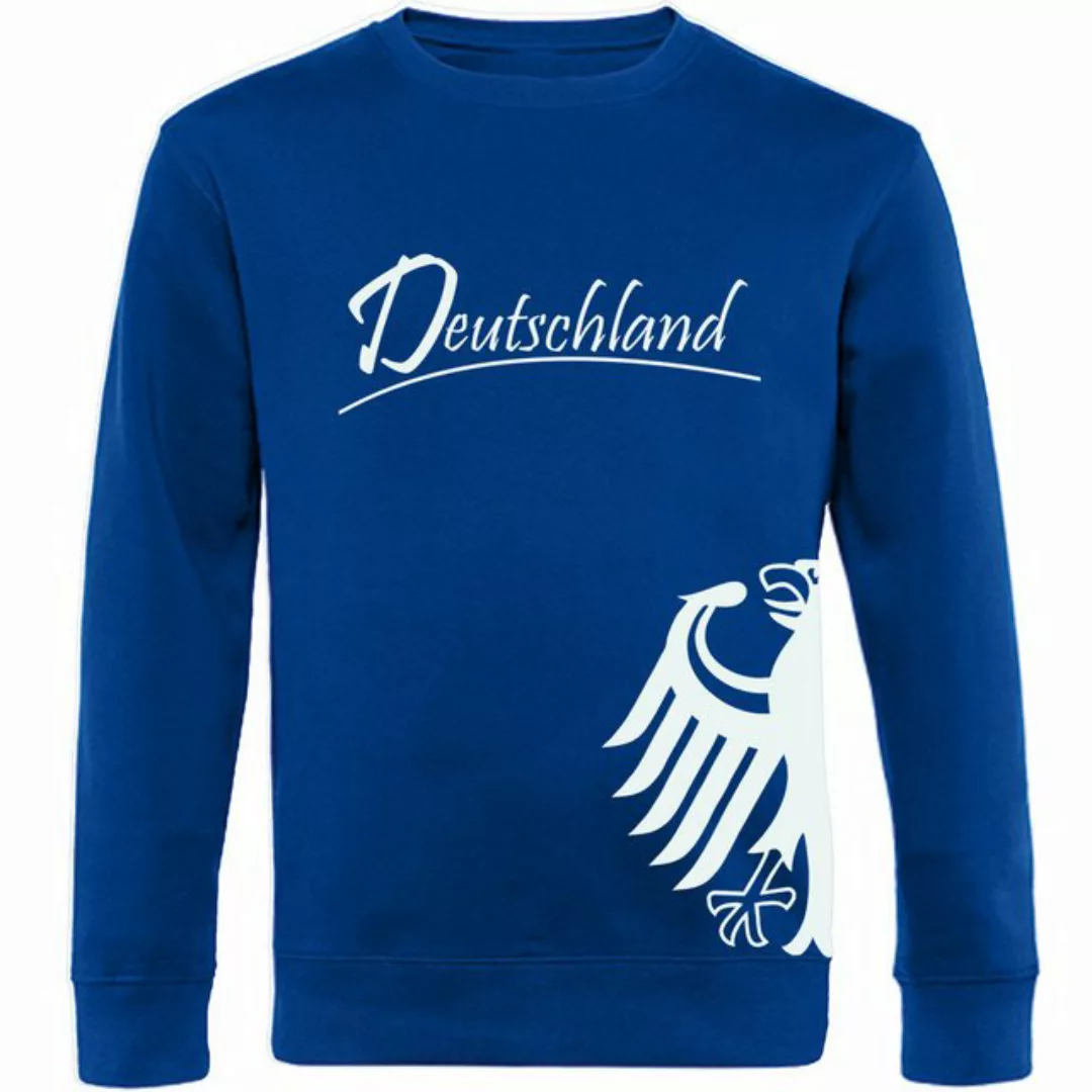 multifanshop Sweatshirt Deutschland - Adler seitlich - Pullover günstig online kaufen