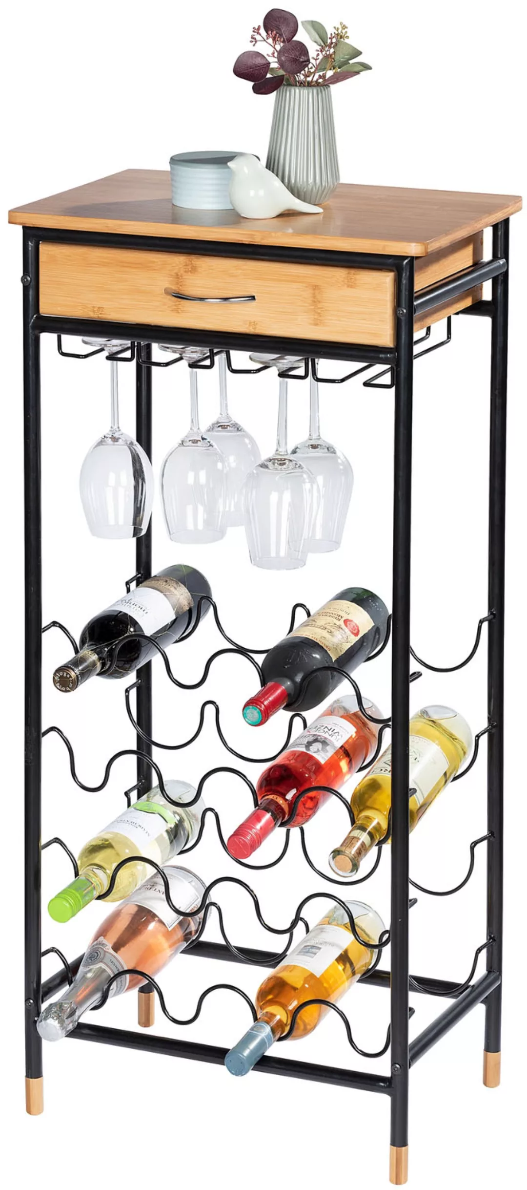 WENKO Weinflaschenhalter »Loft«, für 16 Flaschen, Metall in Kombination mit günstig online kaufen