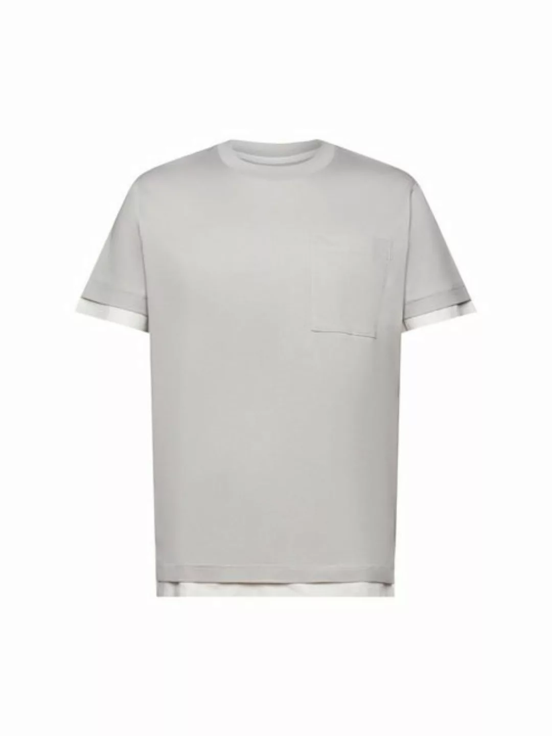 Esprit Collection T-Shirt Rundhals-T-Shirt im Lagenlook, 100 % Baumwolle (1 günstig online kaufen