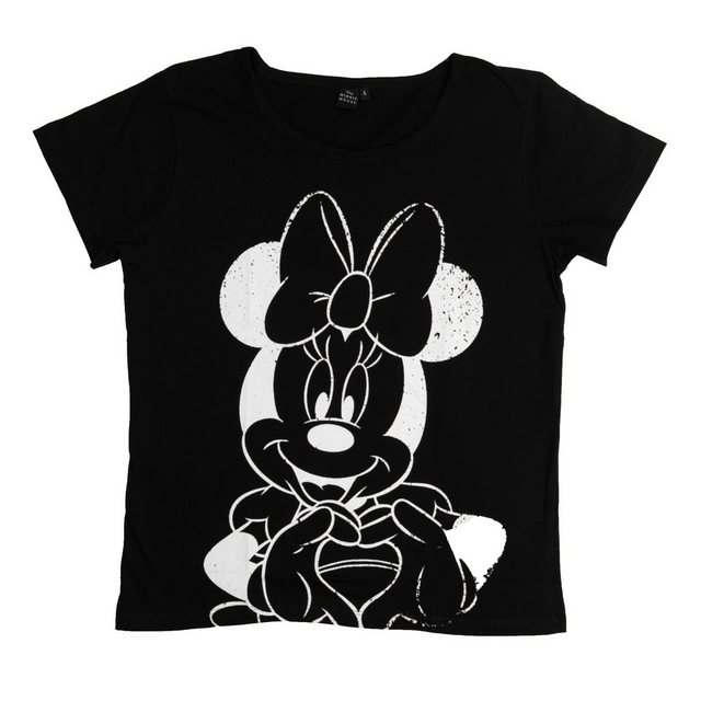 United Labels® T-Shirt Disney - Minnie Mouse - weiß auf schwarz günstig online kaufen