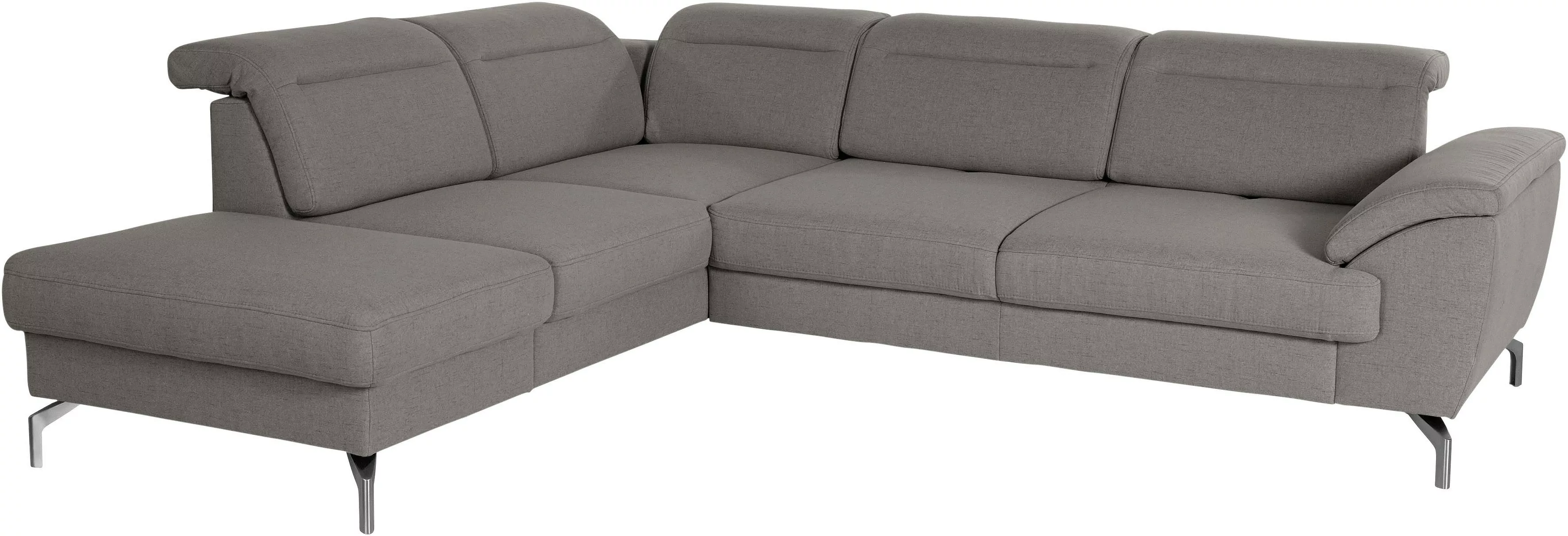 sit&more Ecksofa "Percy L-Form", 15 cm Fußhöhe, Sitztiefenverstellung, wahl günstig online kaufen