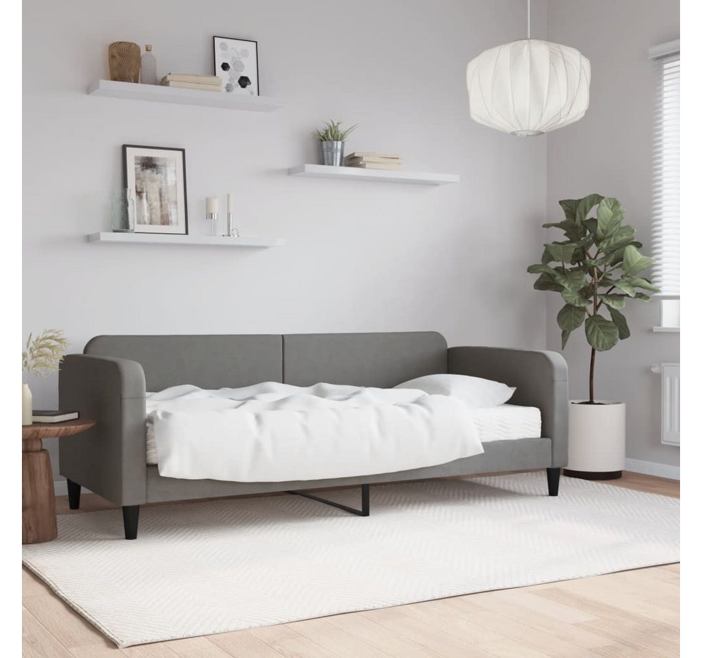 vidaXL Gästebett Gästebett Tagesbett mit Matratze Dunkelgrau 80x200 cm Stof günstig online kaufen