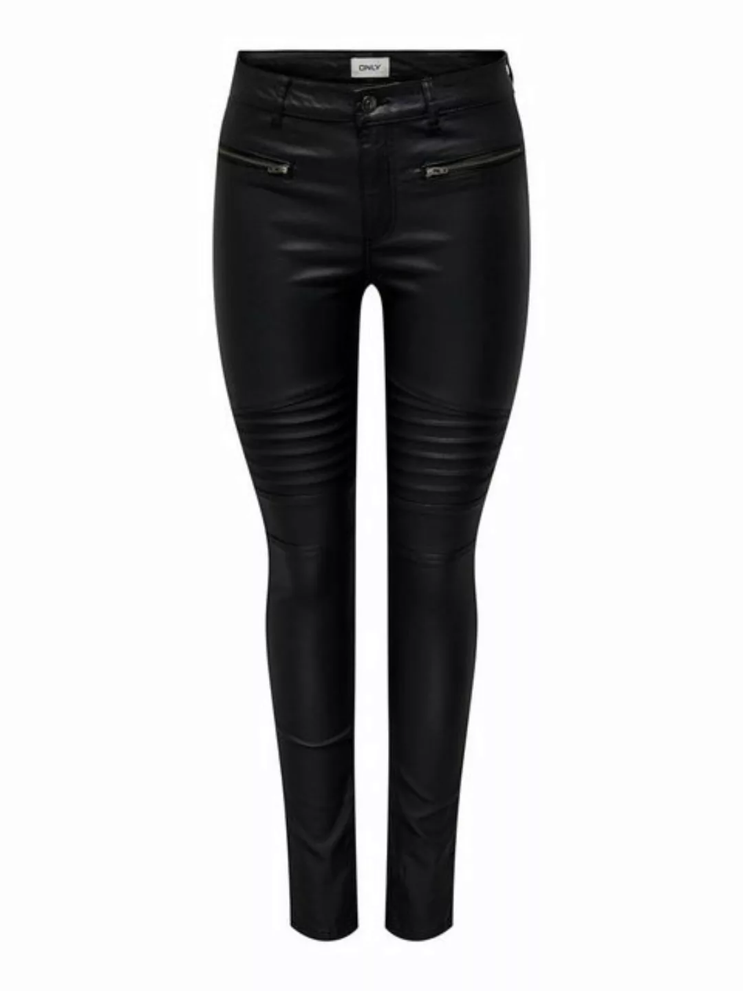 ONLY Lederimitathose ONLBINY-NYA MW COATED ZIP PANT PNT mit Biker Details günstig online kaufen