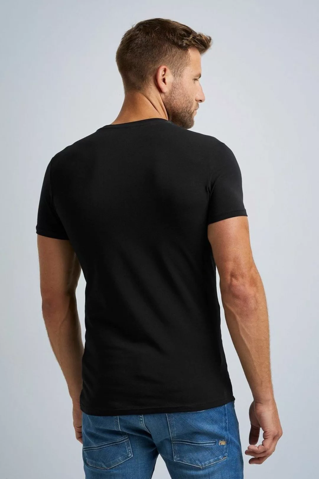 PME Legend Basic T-Shirt 2er Pack O-Ausschnitt Schwarz - Größe M günstig online kaufen