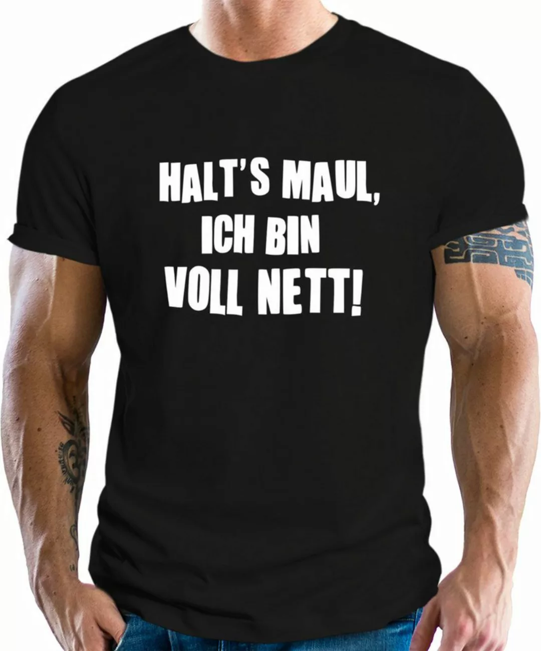 RAHMENLOS® T-Shirt als Geschenk: ich bin voll nett! günstig online kaufen