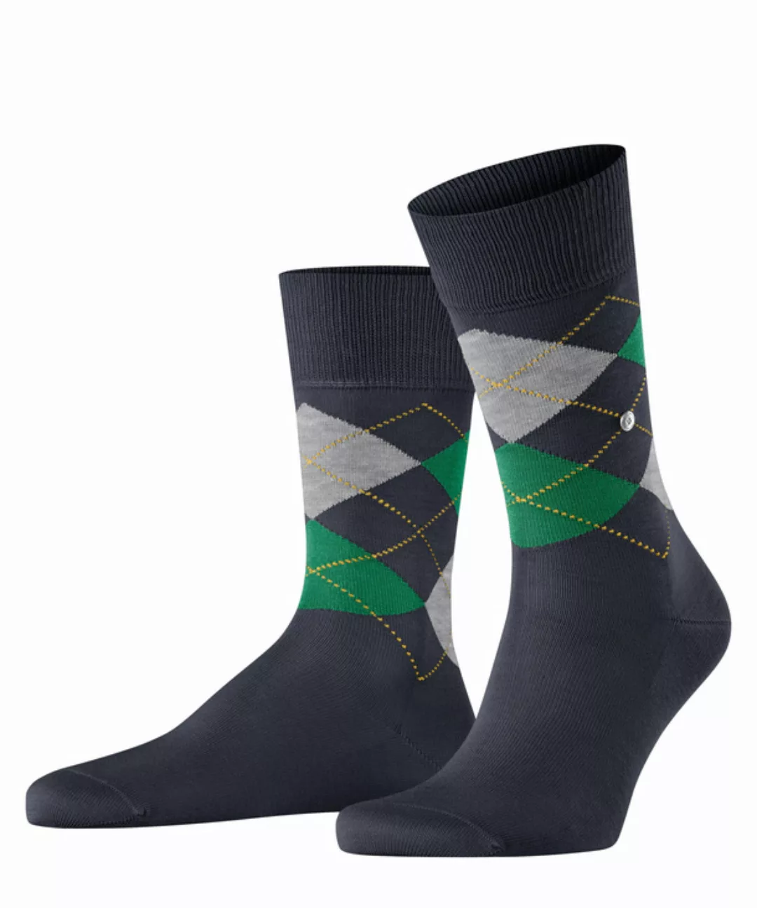 Burlington Manchester Herren Socken, 46-50, Blau, Argyle, Baumwolle, 20182- günstig online kaufen
