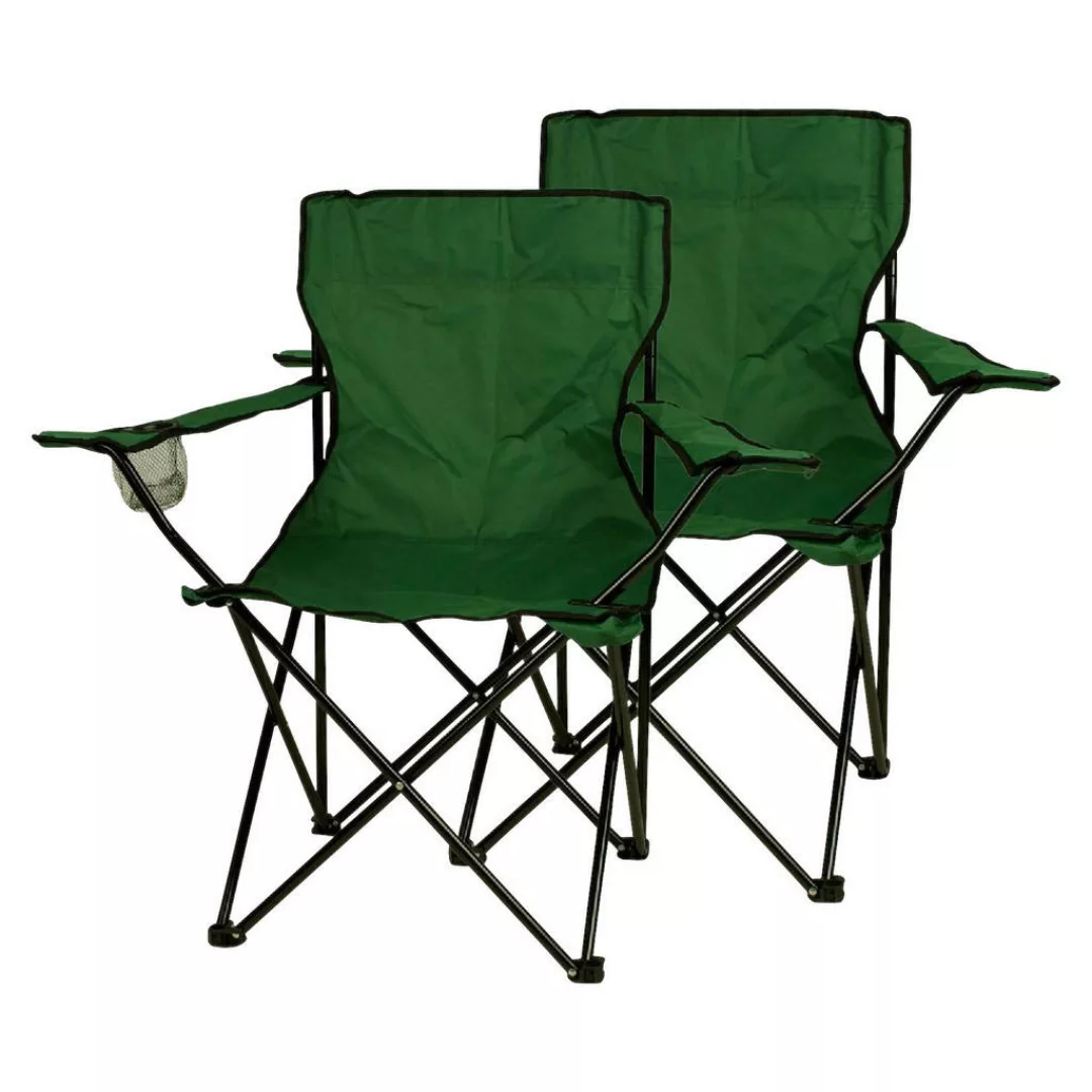 VCM Campingstuhl Set grün Polyester-Mischgewebe B/H/T: ca. 85x85x50 cm günstig online kaufen