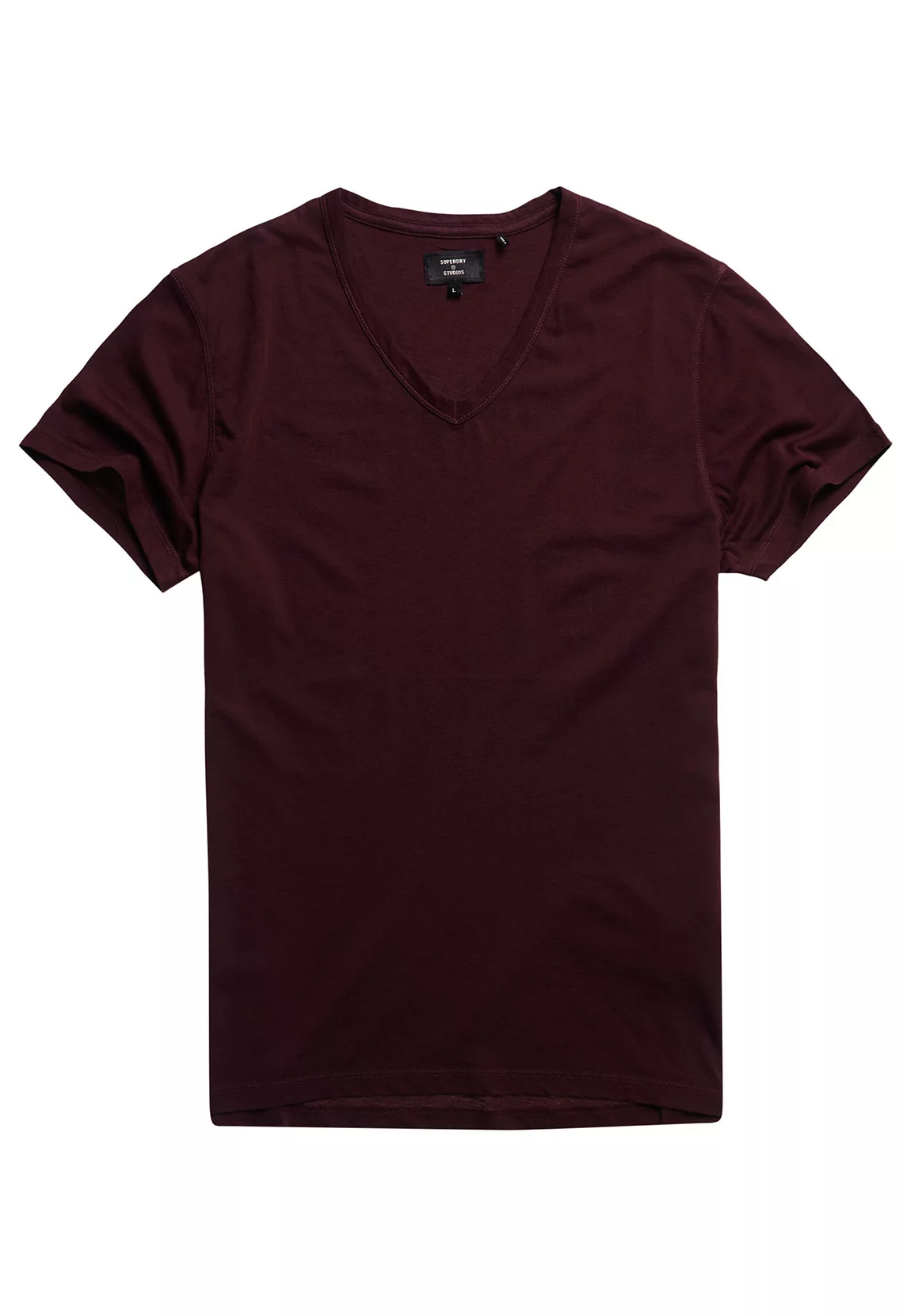 Superdry Herren T-Shirt LIGHTWEIGHT ESSENTIAL V NECK Rich Deep Burgundy Dun günstig online kaufen