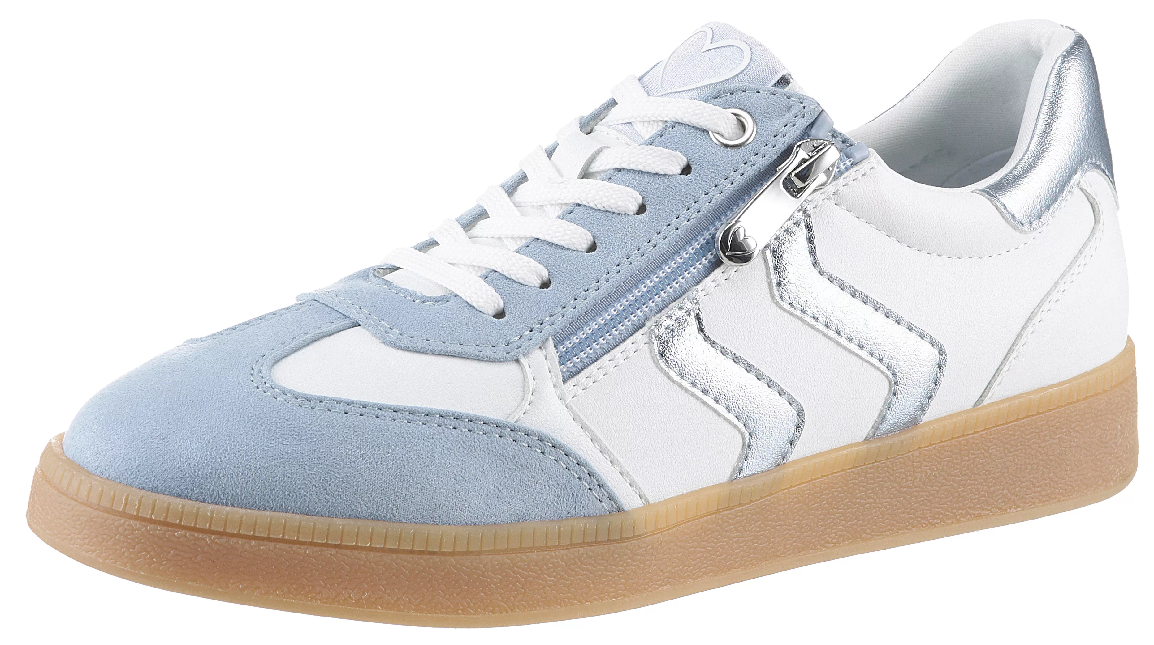 MARCO TOZZI Plateausneaker, Freizeitschuh, Halbschuh, Schnürschuh mit Kontr günstig online kaufen