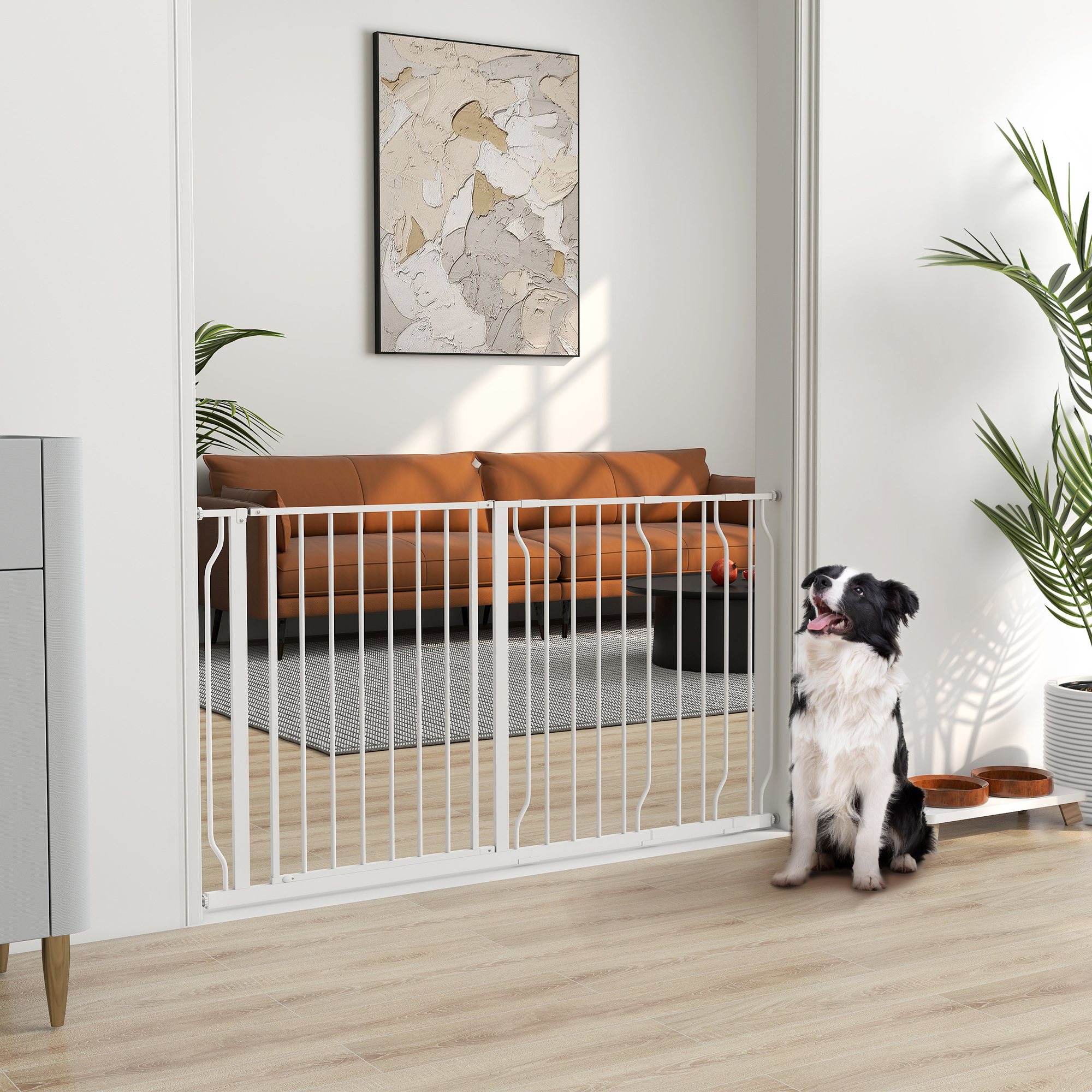 PawHut Hunde Türschutzgitter Treppenschutzgitter, 75-145 cm Hunde Türgitter günstig online kaufen