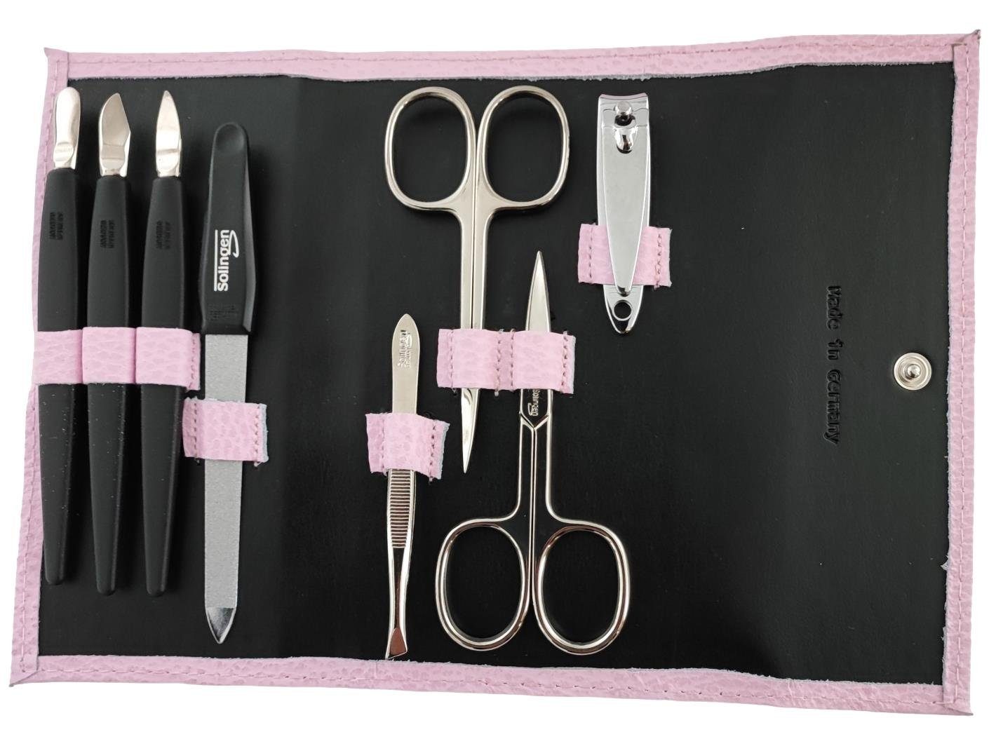 EloModa Maniküre-Etui Nagelpflege Set 8-tlg. Echtleder günstig online kaufen