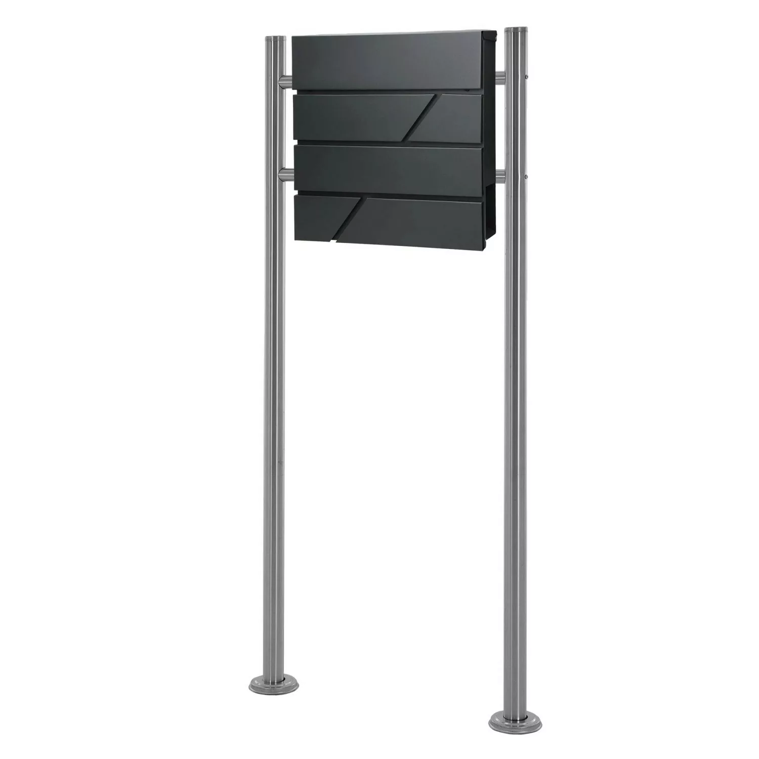 ML-Design Standbriefkasten Anthrazit 37x11x37cm mit Zeitungsfach Pfosten 12 günstig online kaufen