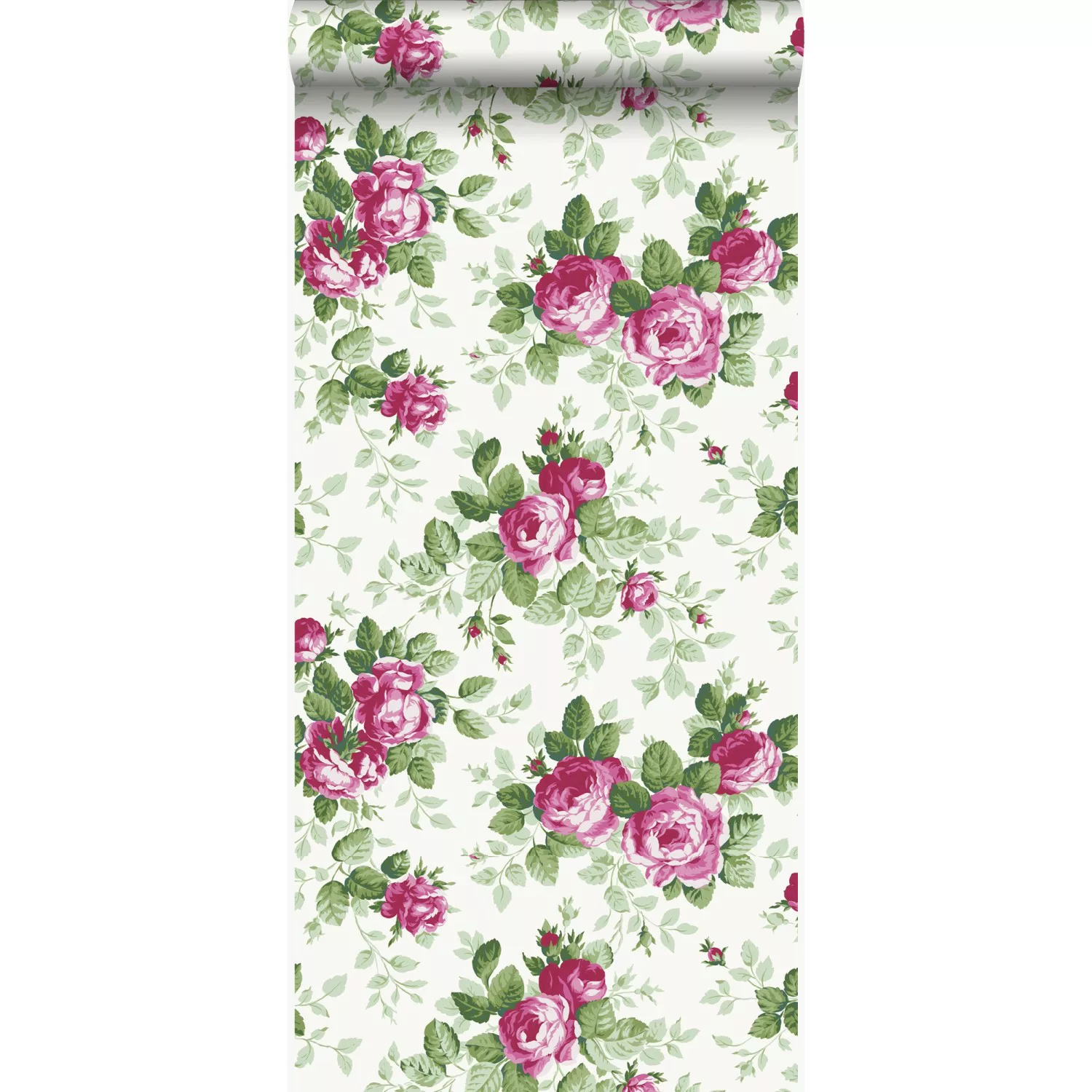 Origin Wallcoverings Tapete Rosen Rosa 53 cm x 10,05 m 326138 günstig online kaufen