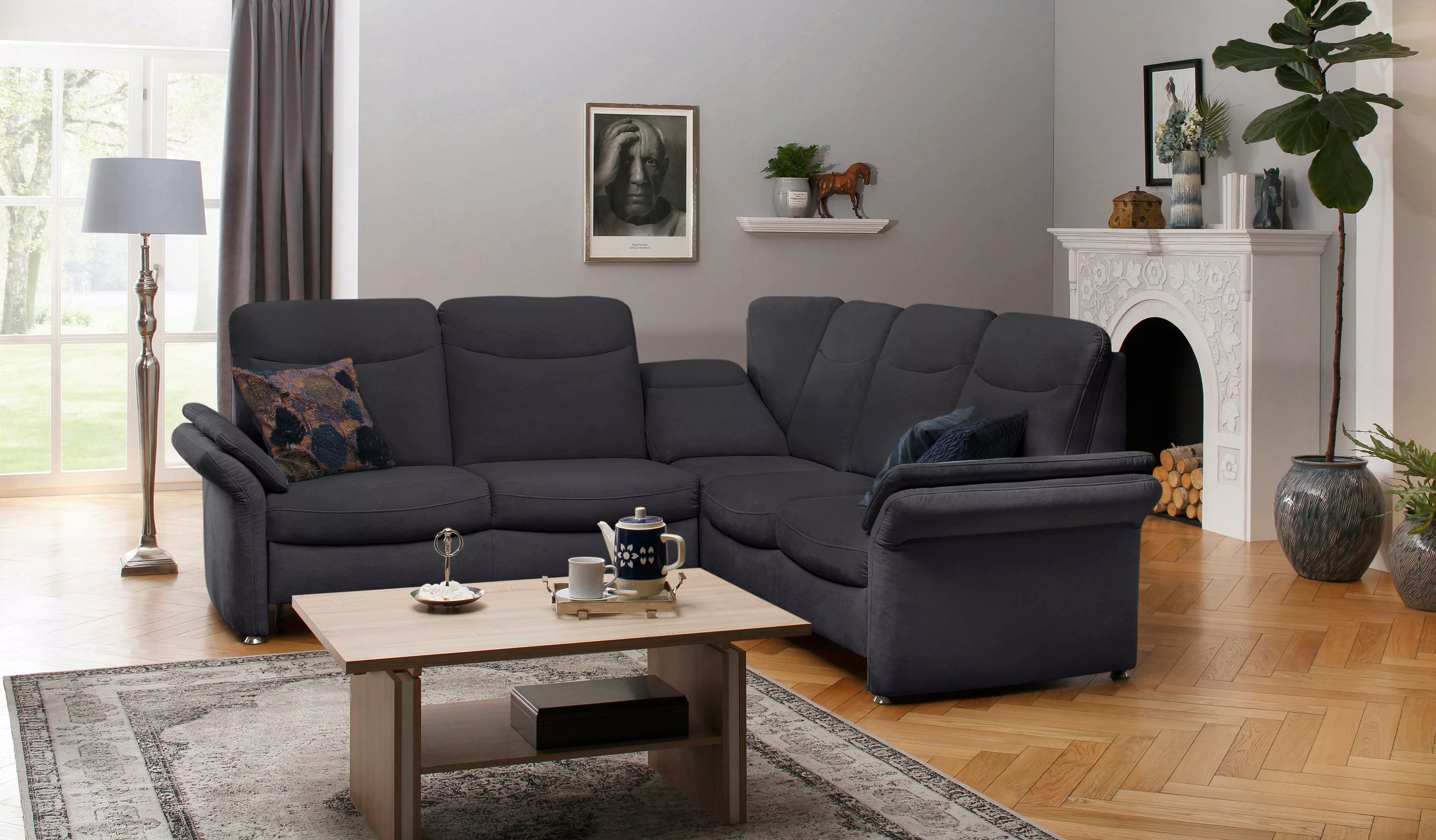 Home affaire Ecksofa »Tahoma L-Form«, mit Armlehnfunktion, wahlweise Bettfu günstig online kaufen