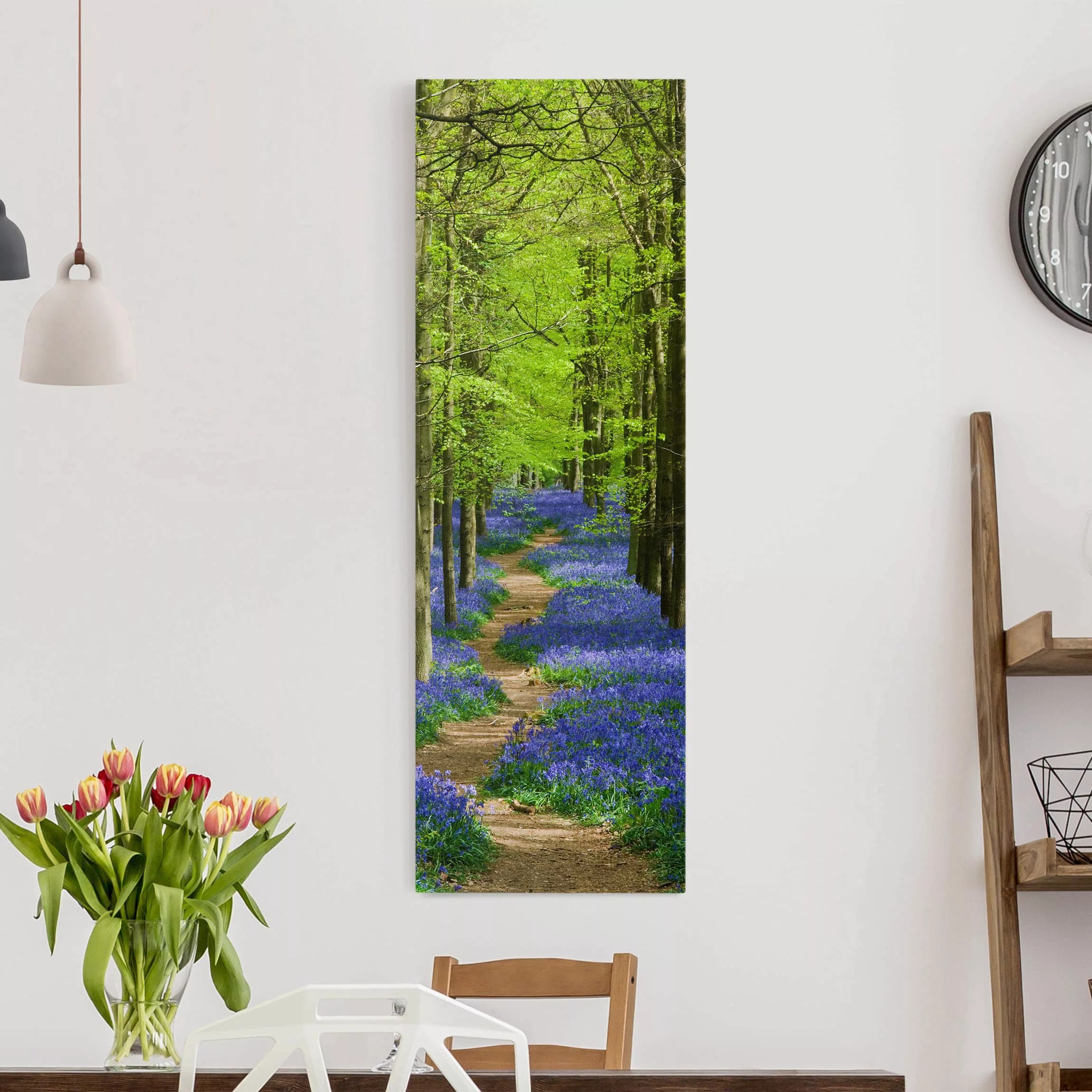 Leinwandbild Wald - Hochformat Wanderweg in Hertfordshire günstig online kaufen