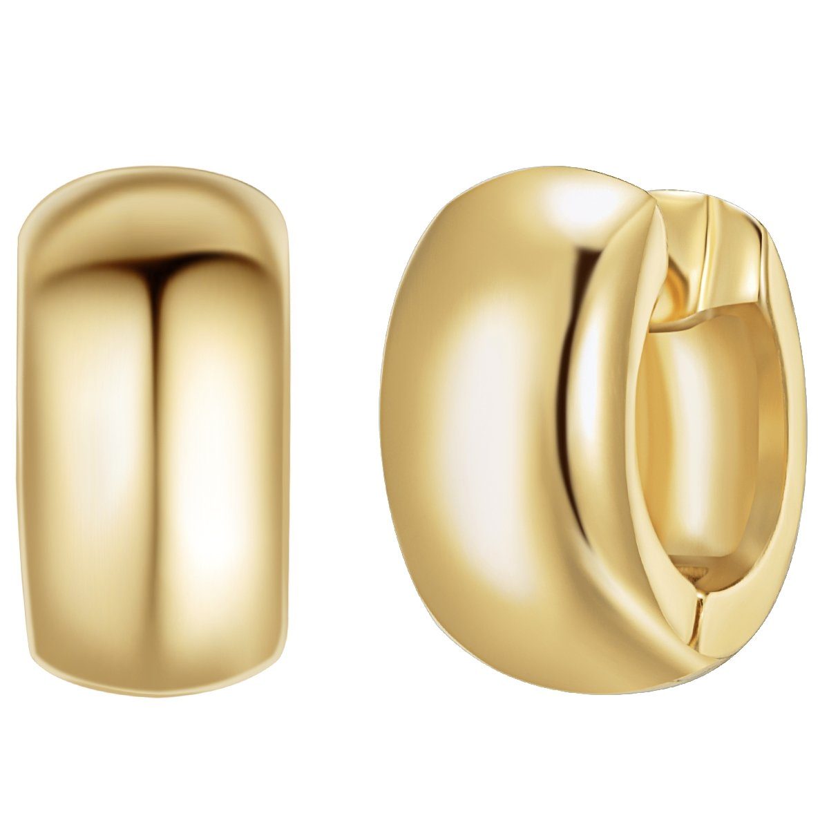 Lulu & Jane Paar Creolen gelbgold, günstig online kaufen