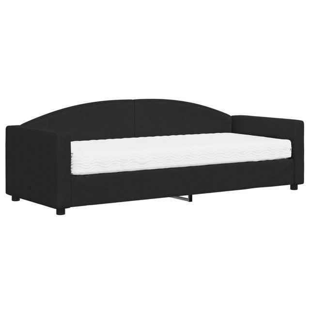 vidaXL Bett Tagesbett mit Matratze Schwarz 80x200 cm Stoff günstig online kaufen