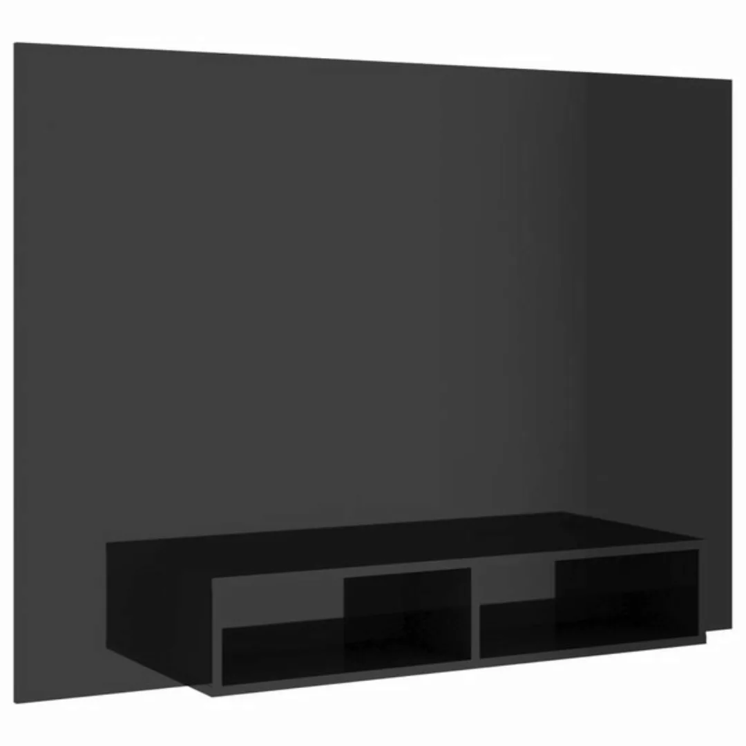 vidaXL TV-Schrank TV-Wandschrank Hochglanz-Schwarz 135x23,5x90 cm Spanplatt günstig online kaufen