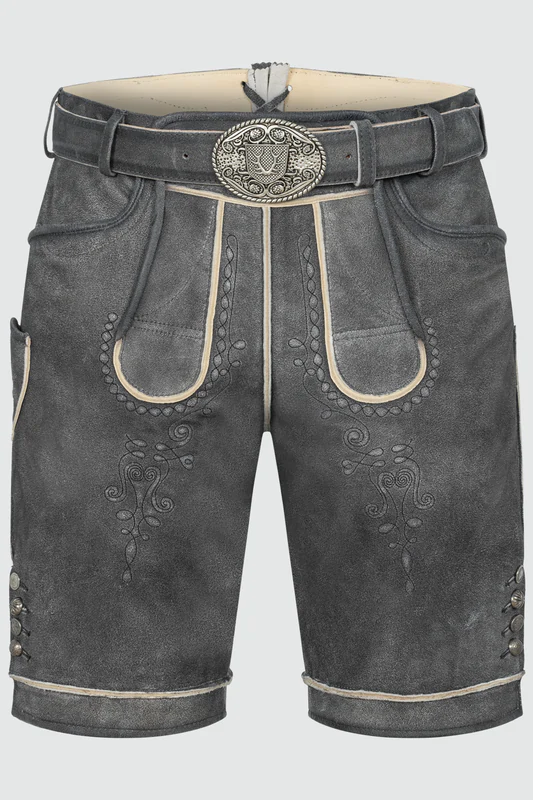 Lederhose Kuno mit Gürtel günstig online kaufen
