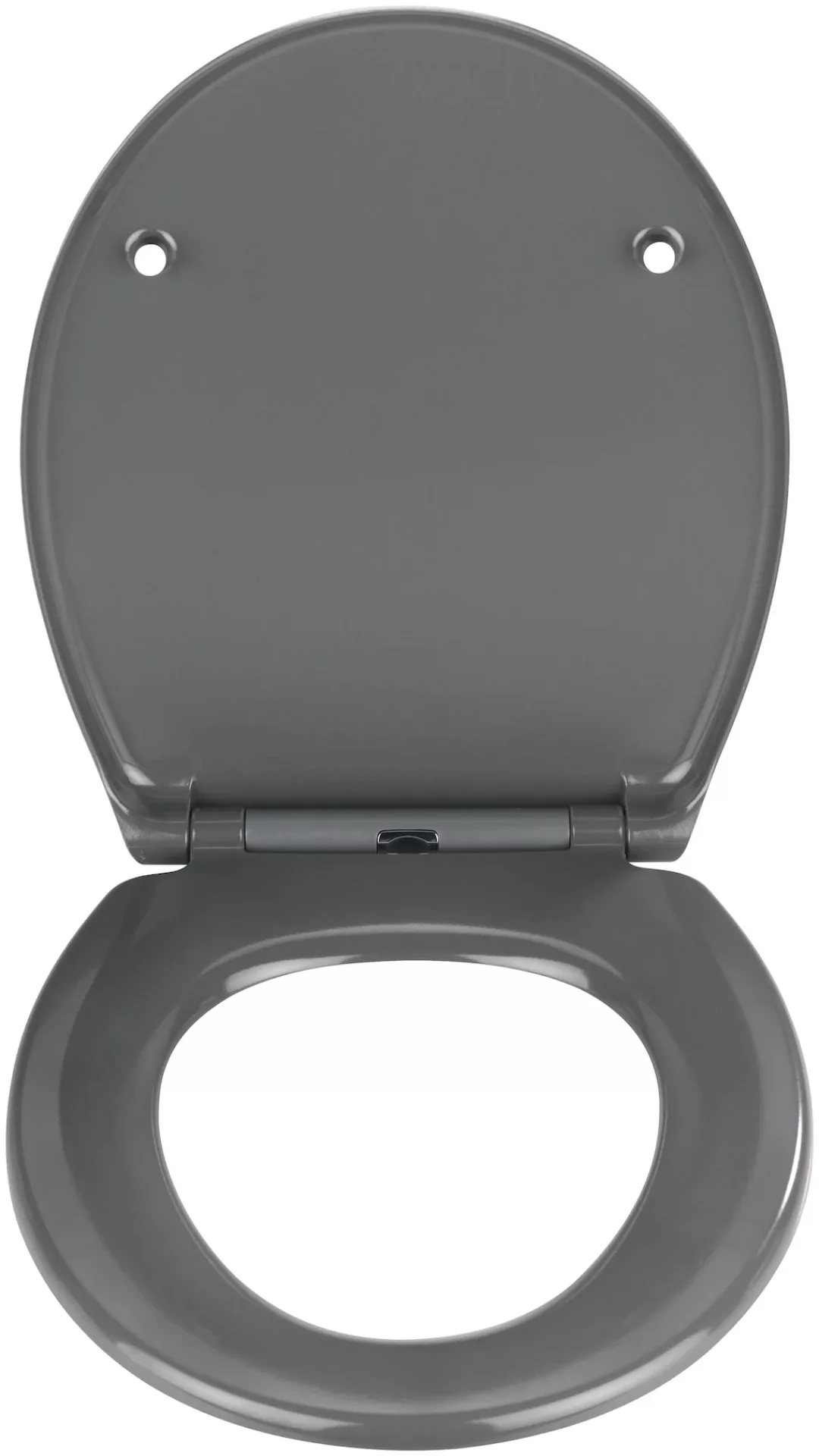 Wenko Premium WC-Sitz Absenkautomatik Samos Grau 37,5 cm x 44,5 cm günstig online kaufen