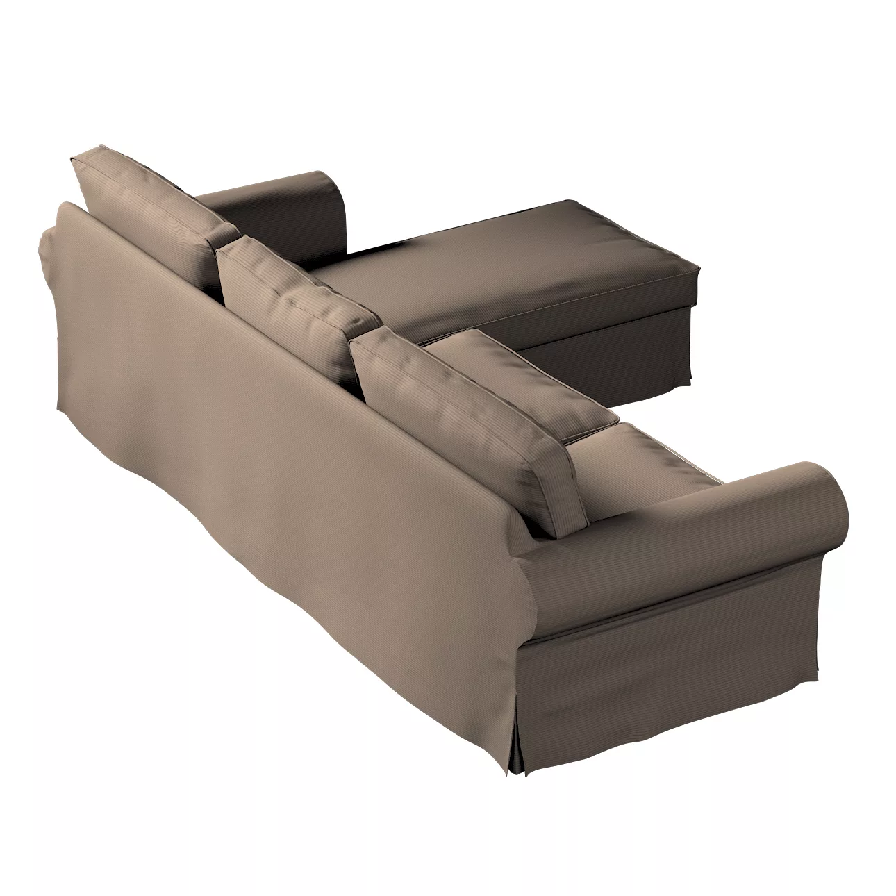 Bezug für Ektorp 2-Sitzer Sofa mit Recamiere, braun, Ektorp 2-Sitzer Sofabe günstig online kaufen