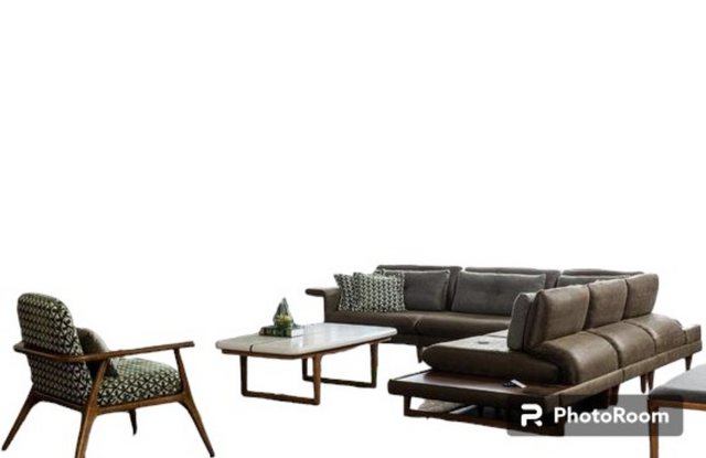 JVmoebel Ecksofa Modernes Eckosfa L-Form Couch Grau Wohnzimmer Möbel Textil günstig online kaufen