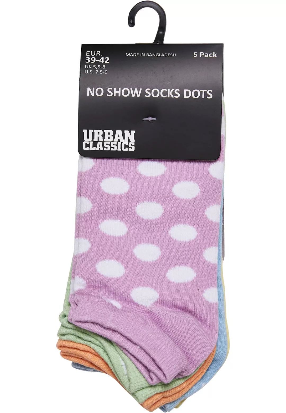 URBAN CLASSICS Basicsocken "Urban Classics Unisex No Show Socks Dots 5-Pack günstig online kaufen