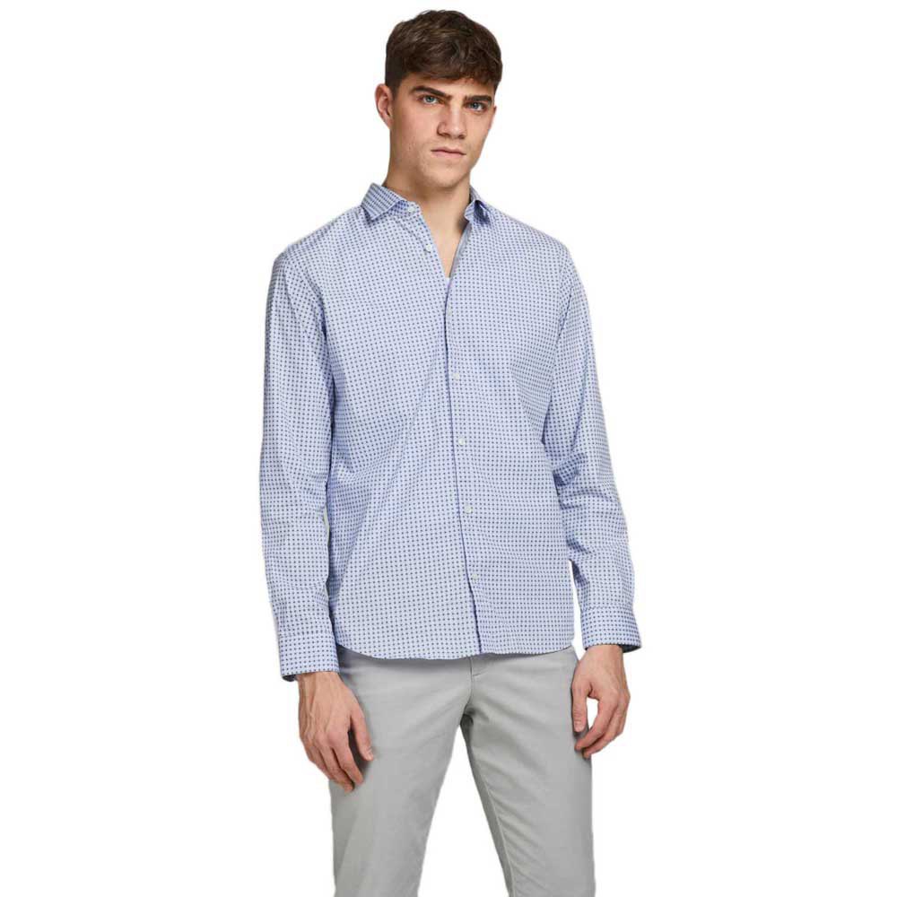 Jack & Jones Blablack Pool Stretch Langarm Hemd S Cashmere Blue / Slim Fit günstig online kaufen