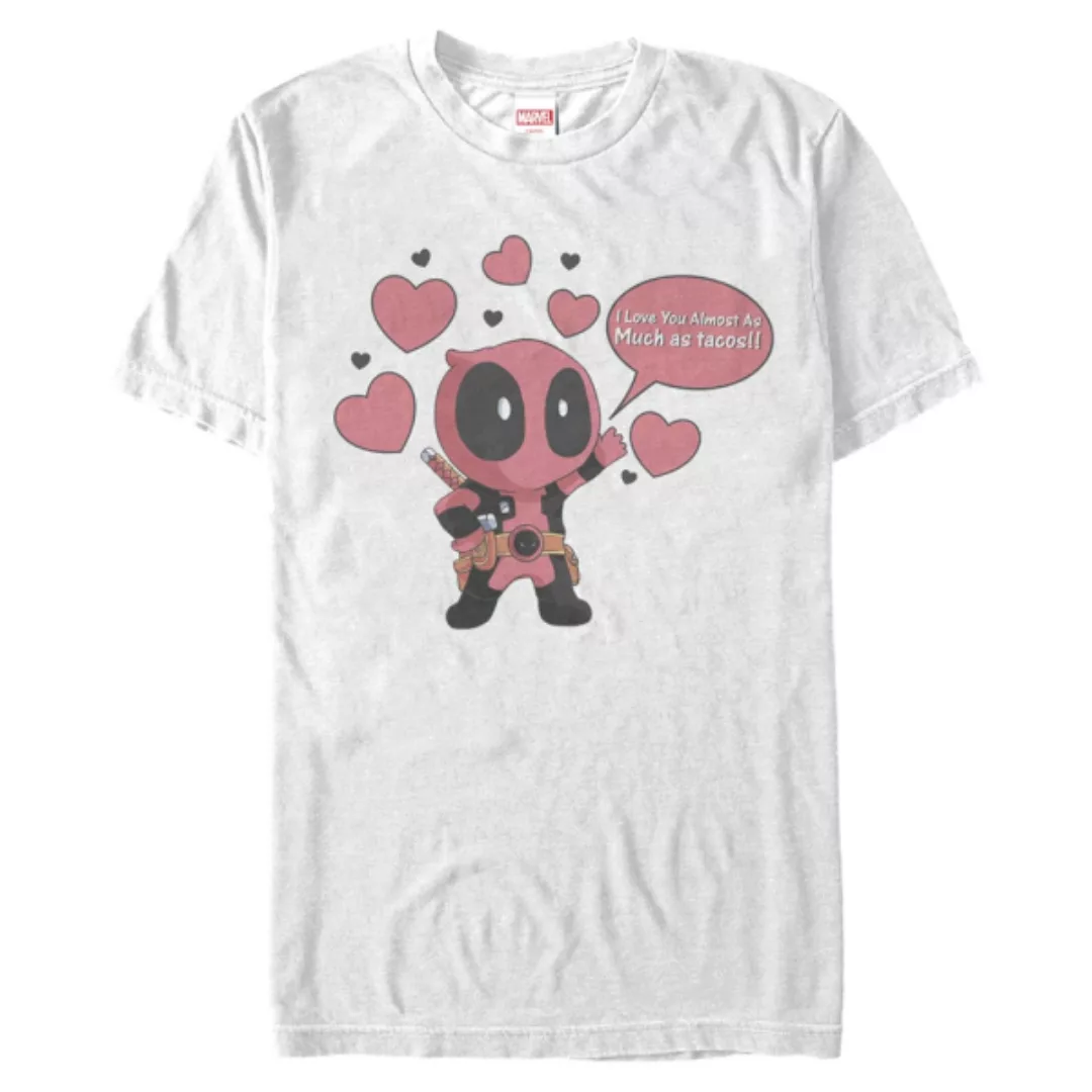 Marvel - Deadpool - Deadpool Love Tacos - Valentinstag - Männer T-Shirt günstig online kaufen