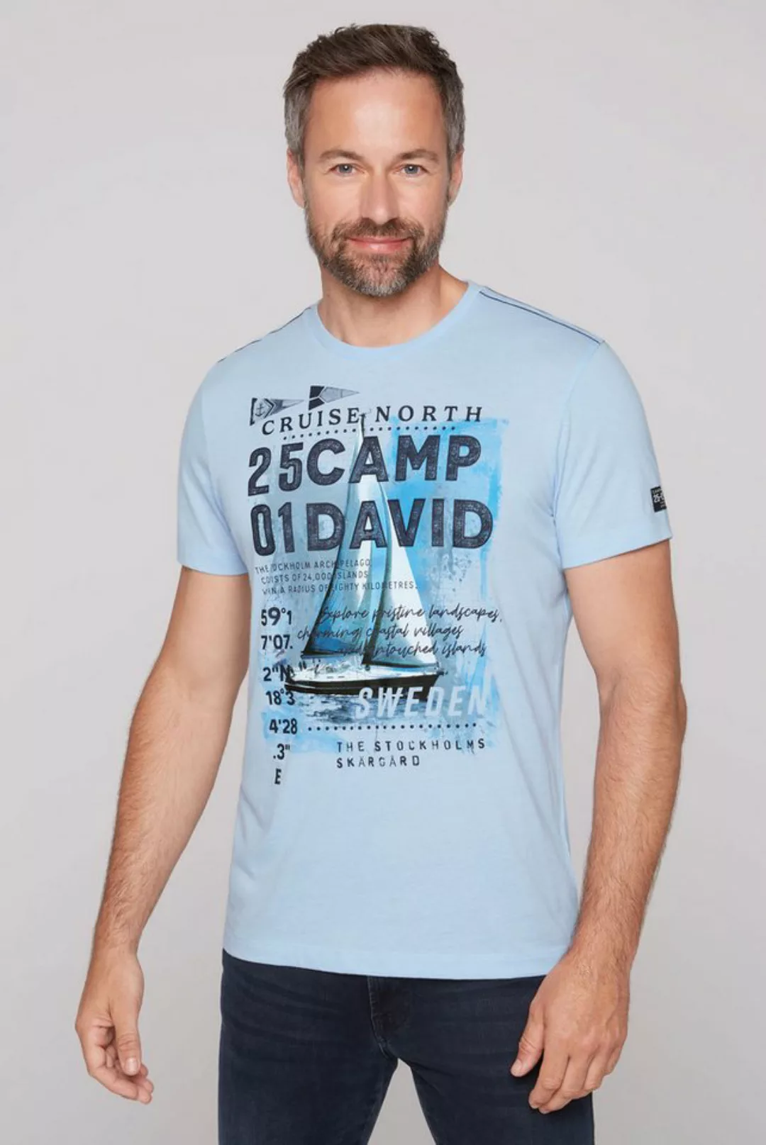 CAMP DAVID Print-Shirt mit maritimen Prints günstig online kaufen